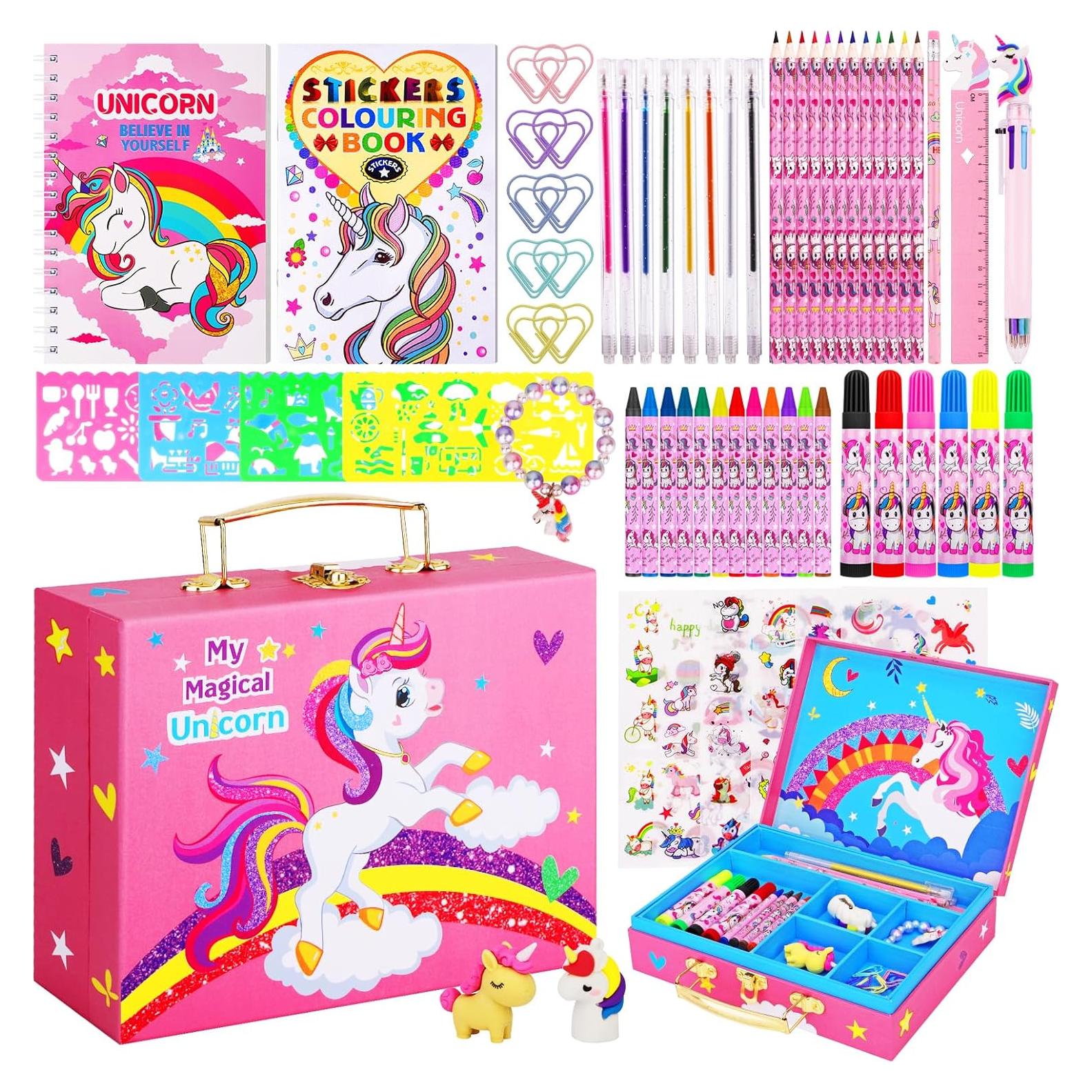 Kit de Dibujo Unicornio Homicozy 66 Piezas para Niñas 4-12 Años