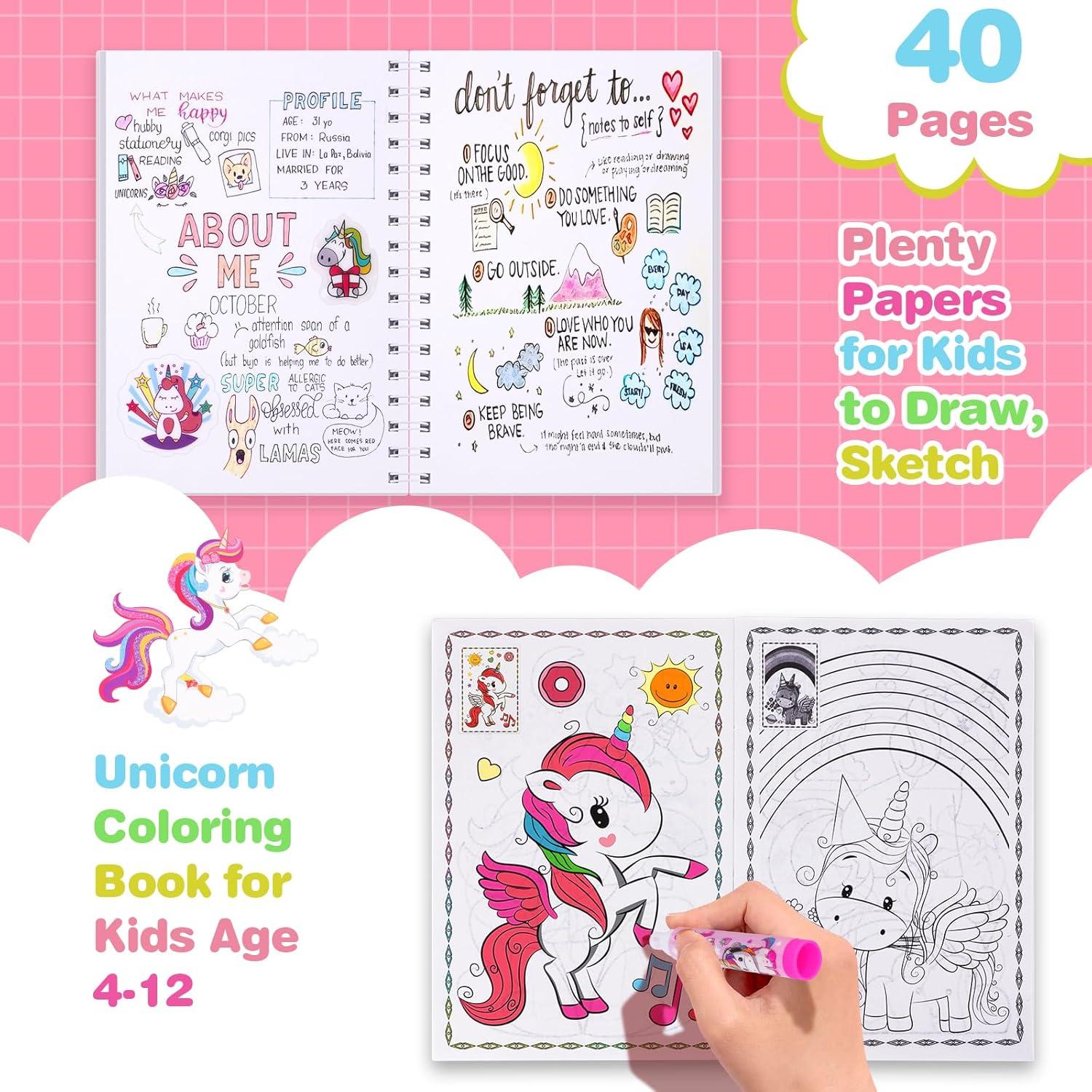 Kit de Dibujo Unicornio Homicozy 66 Piezas para Niñas 4-12 Años