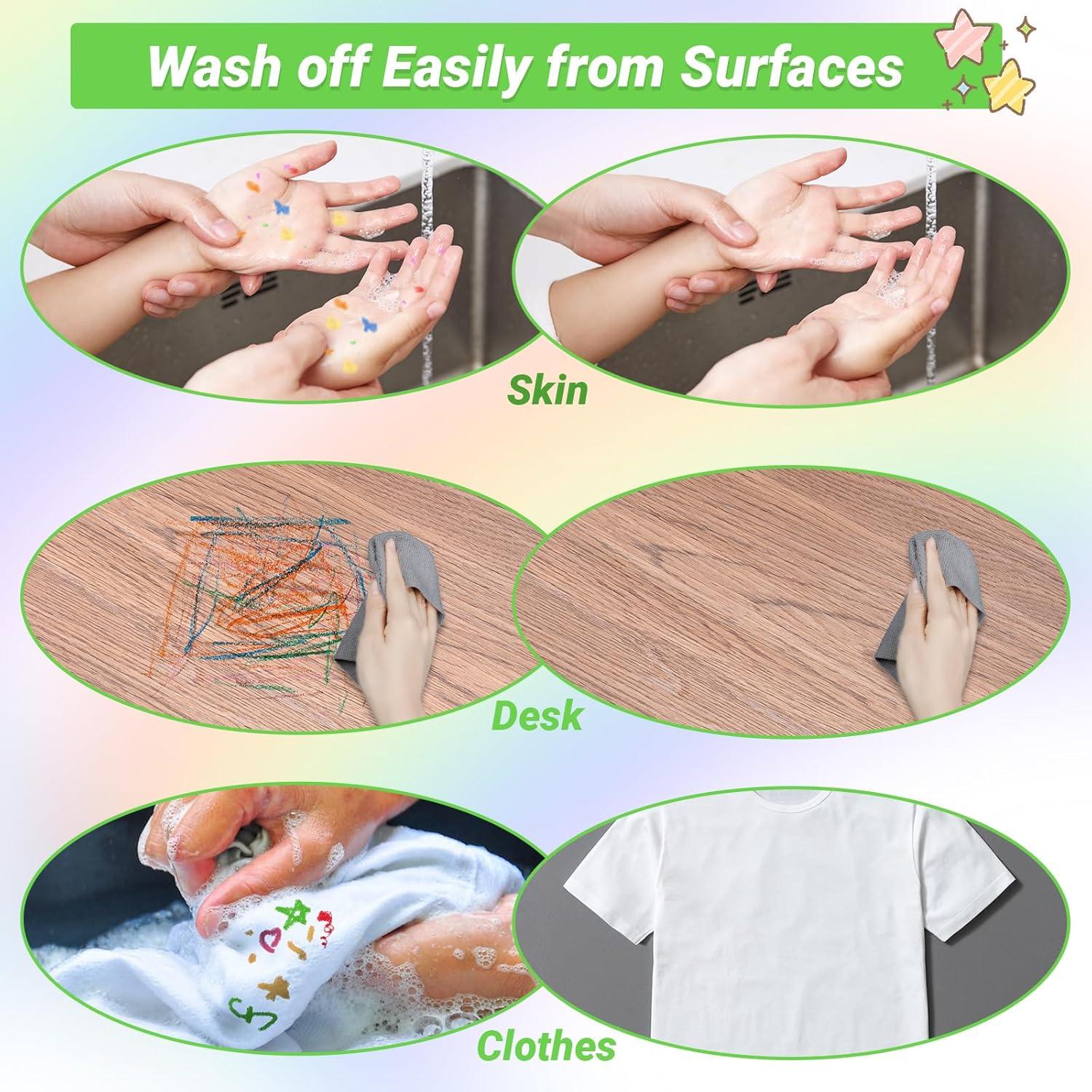 Crayones Jumbo APOGO 24 Colores No Tóxicos Lavables