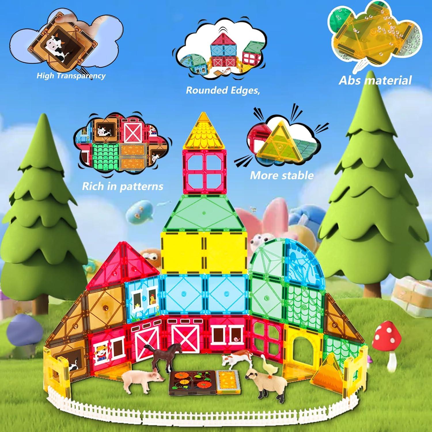 Bloques Magnéticos de Animales YZHDUXIU 50 Piezas 1.44 kg