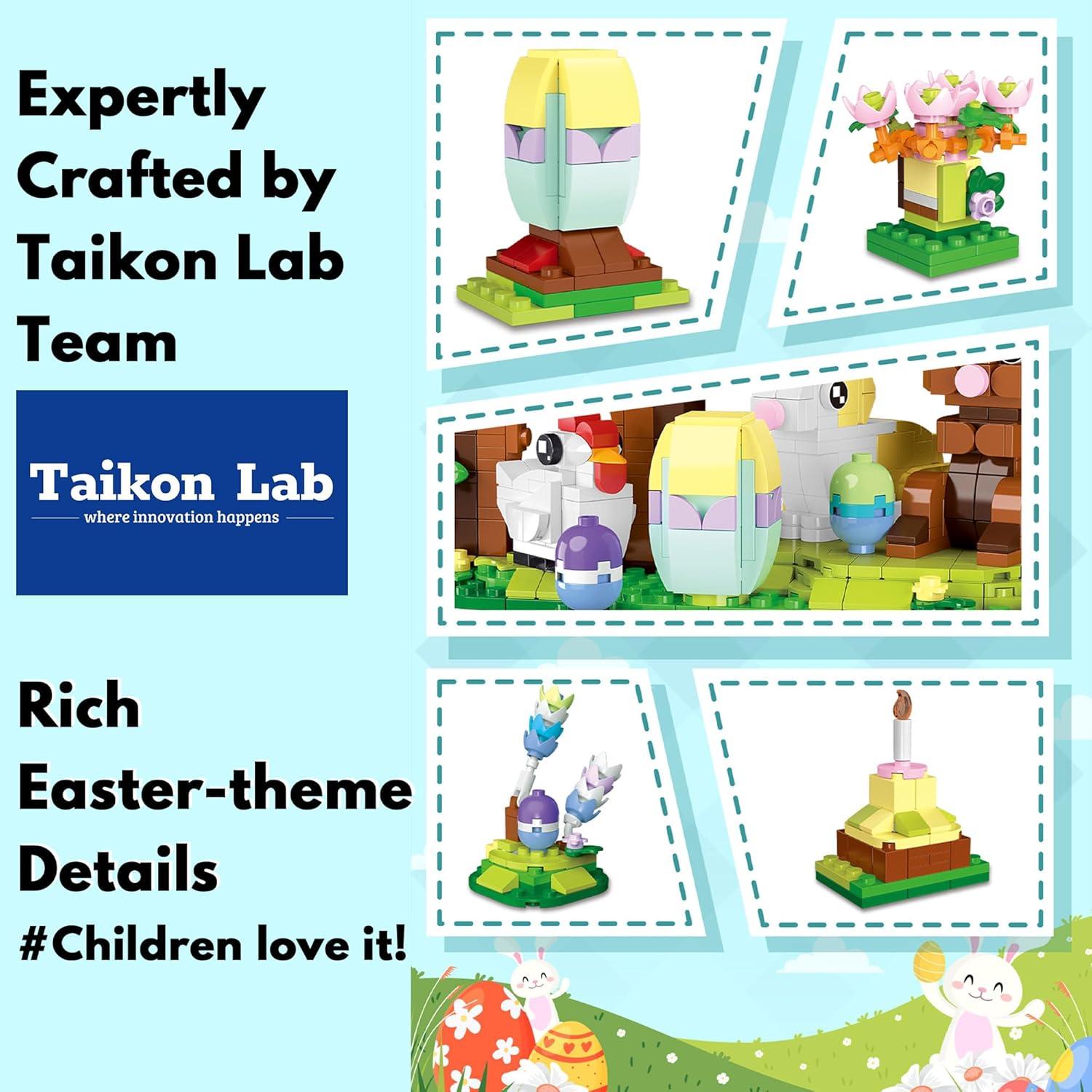Juego de Bloques de Construcción TAIKONLAB 12 en 1 Conejo de Pascua