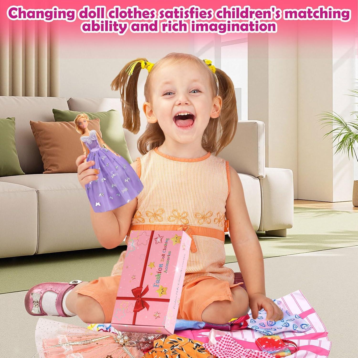 Set de Ropa y Accesorios para Muñecas Nikame 90 Piezas