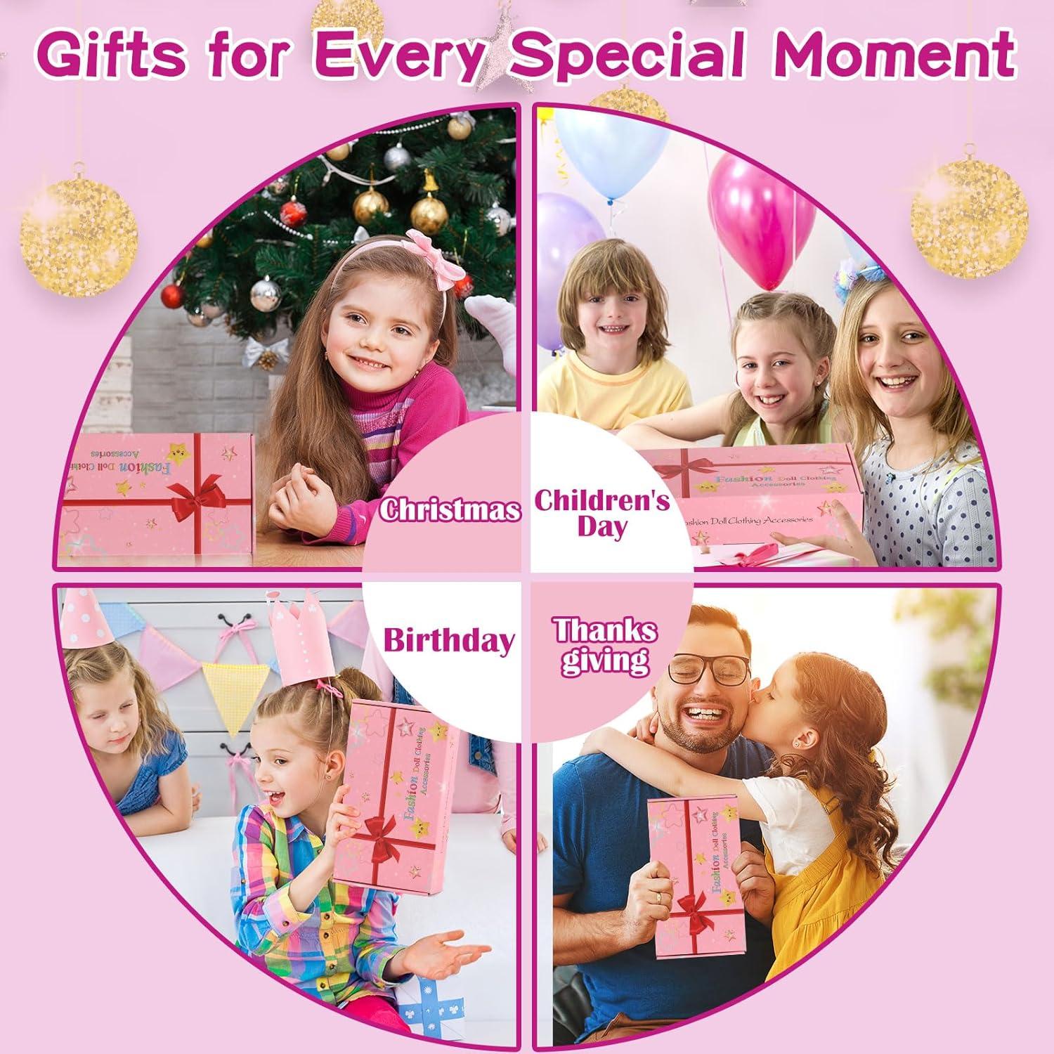 Set de Ropa y Accesorios para Muñecas Nikame 90 Piezas