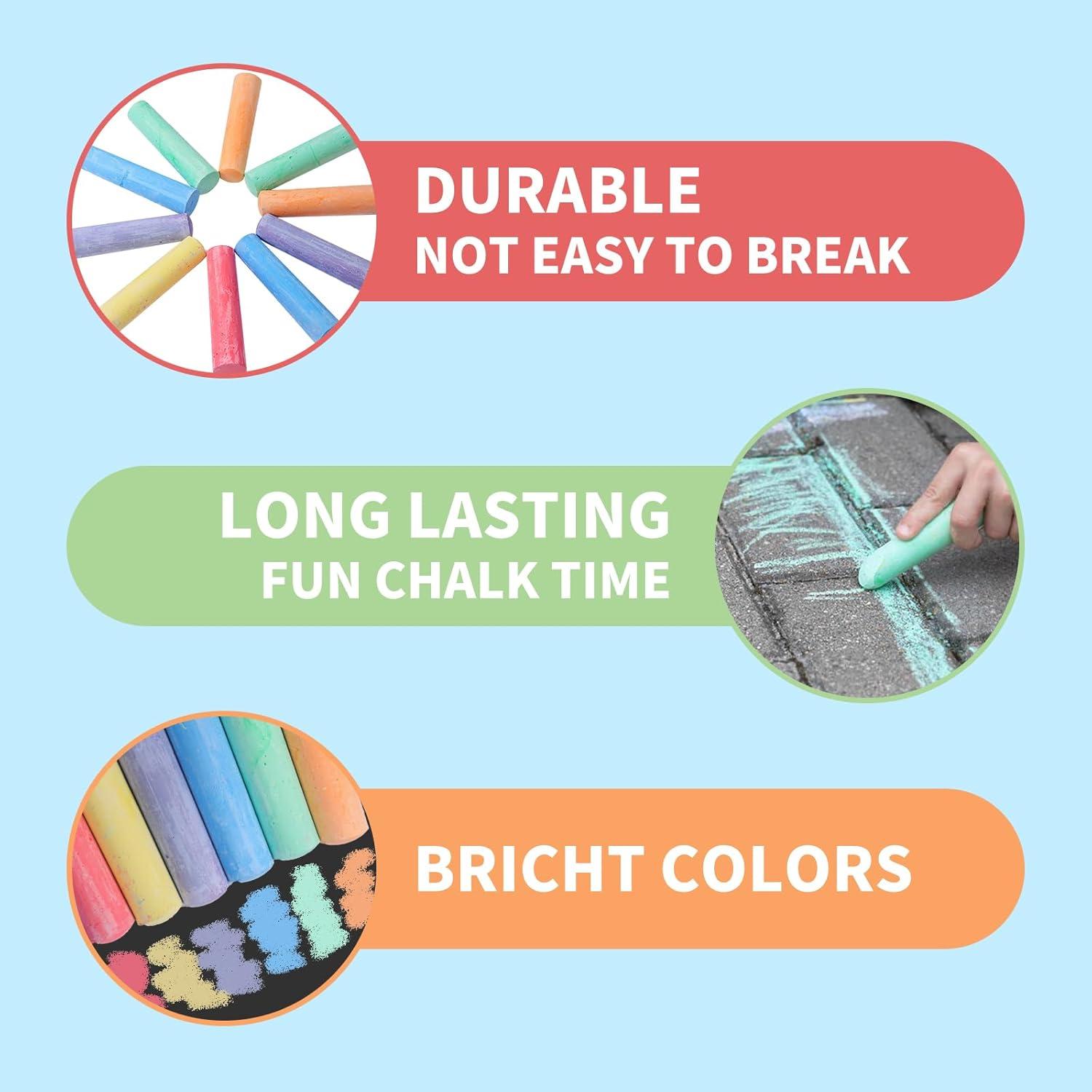 Set de Tizas Jumbo Lavables Heyoxista - 24 Colores No Tóxicos