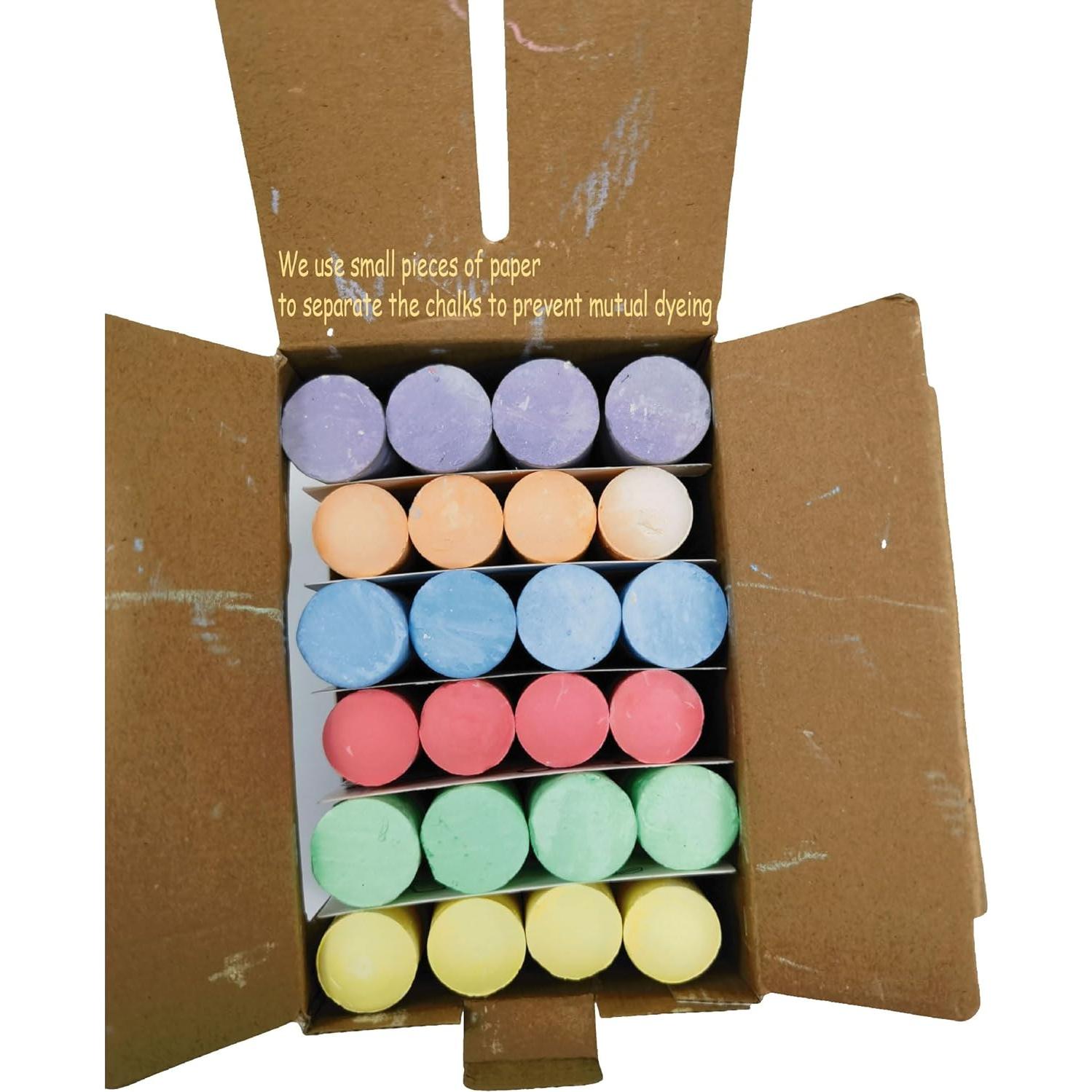 Set de Tizas Jumbo Lavables Heyoxista - 24 Colores No Tóxicos