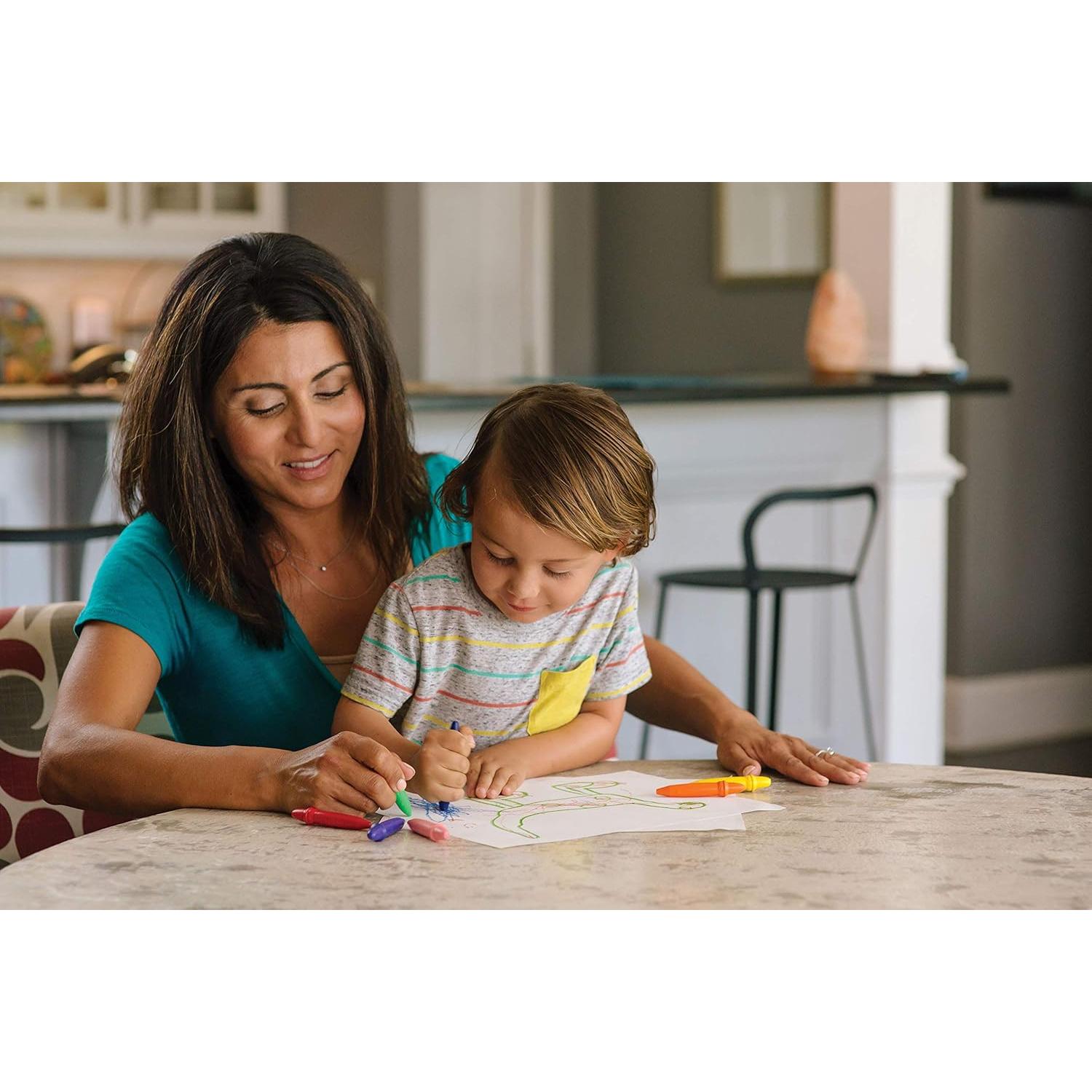 Crayones Jumbo Prang para Niños, Lavables, 10 Colores, Sacapuntas