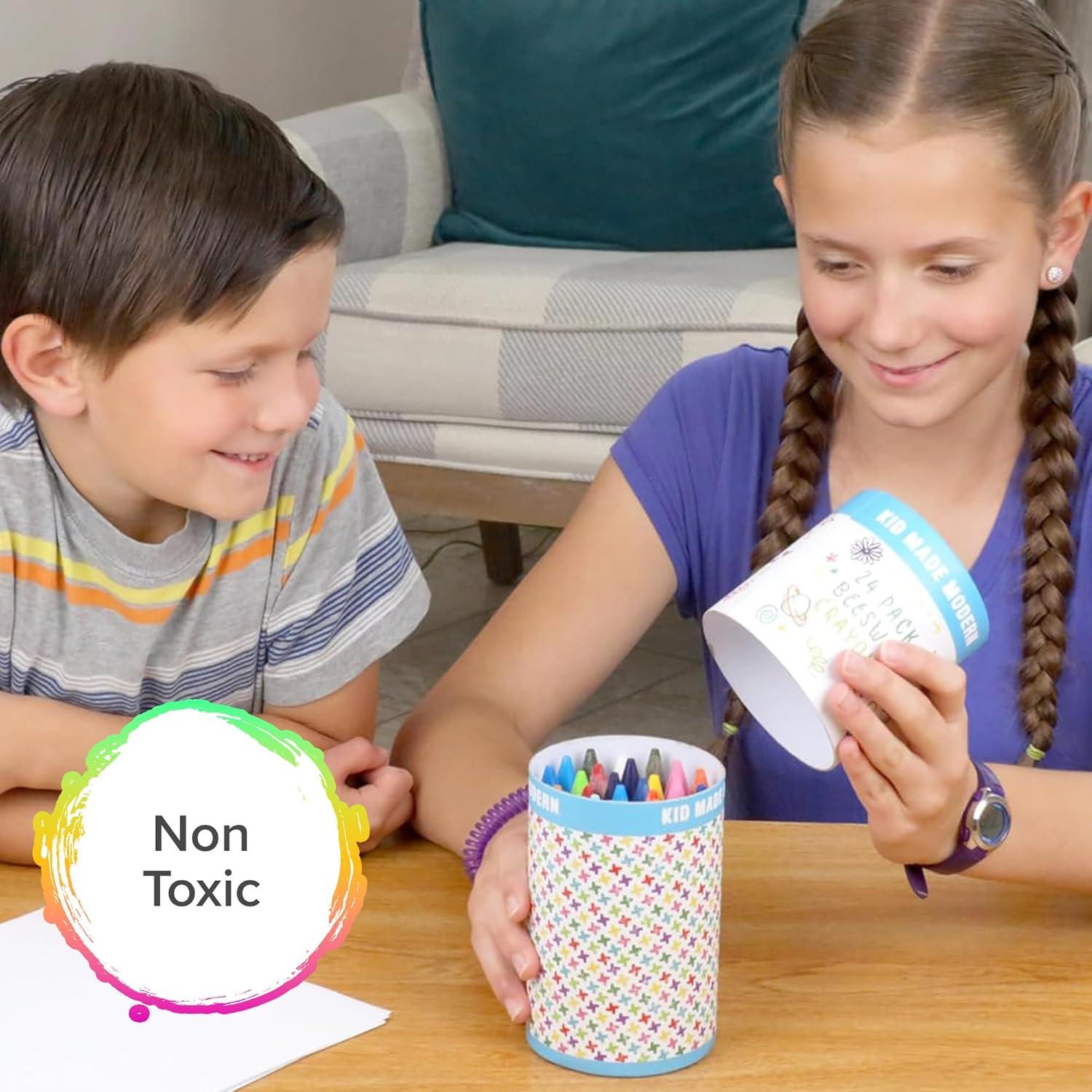 Crayones de Cera de Abeja Kid Made Modern 24 Piezas No Tóxicos