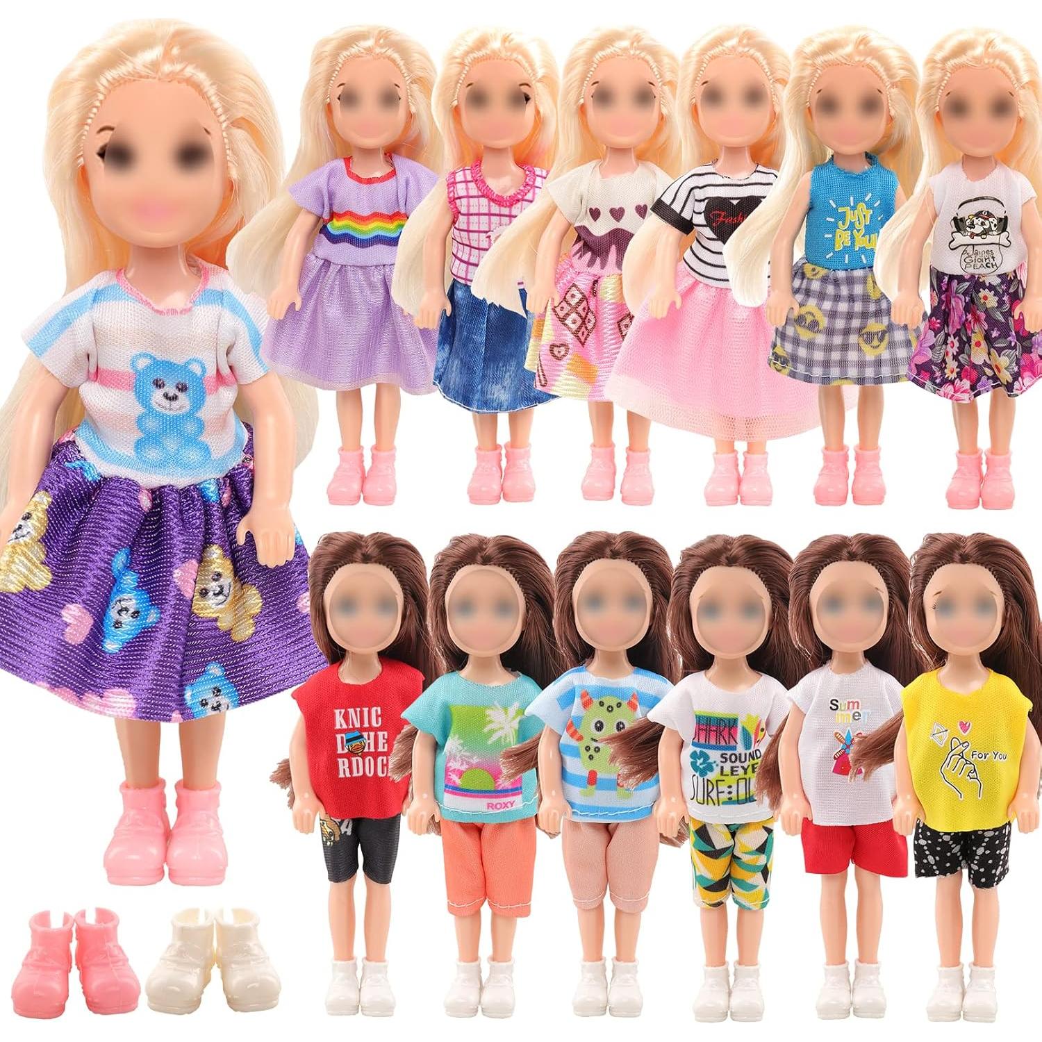 Ropa de Muñeca Joyfun 7 Piezas 10.16 cm para Niñas