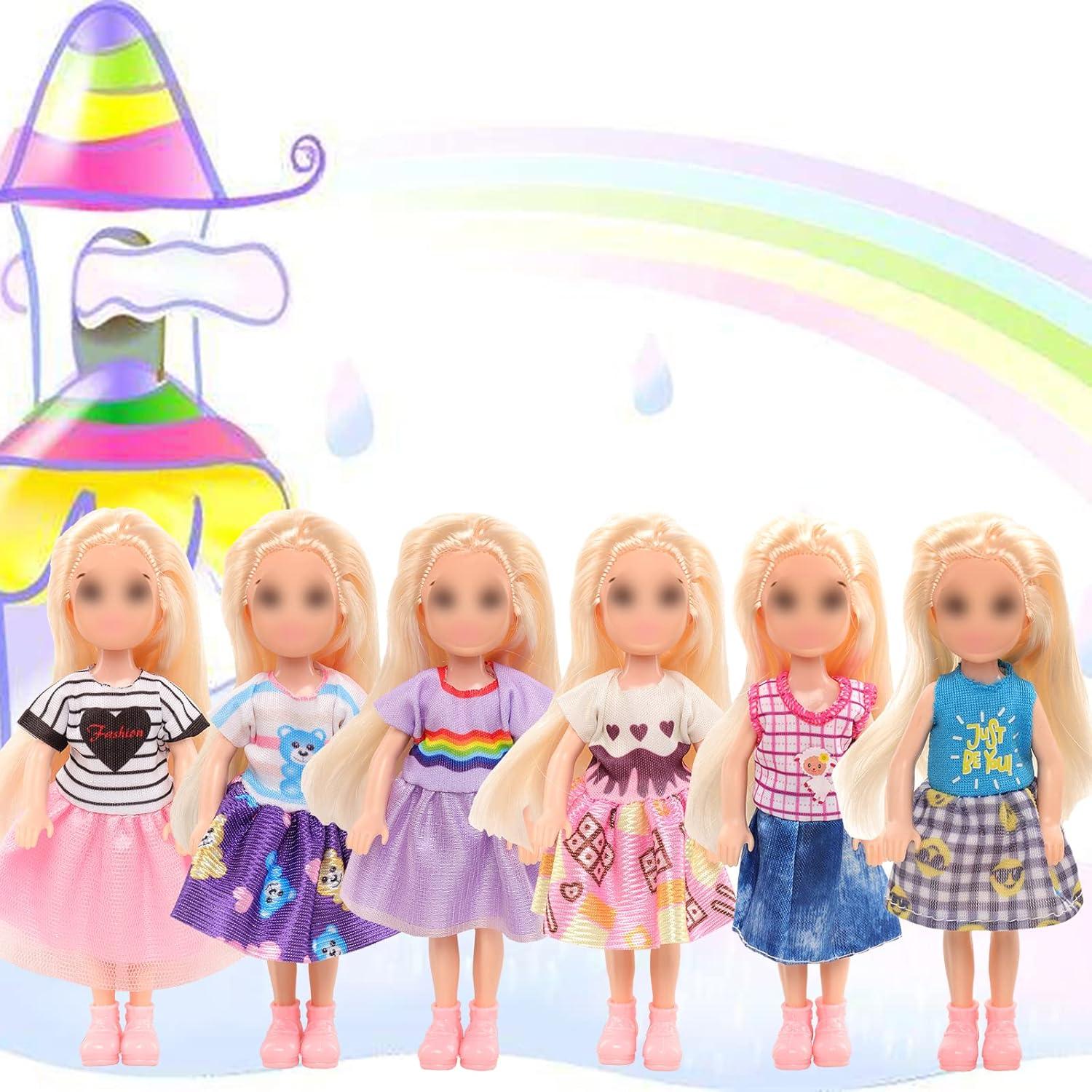 Ropa de Muñeca Joyfun 7 Piezas 10.16 cm para Niñas