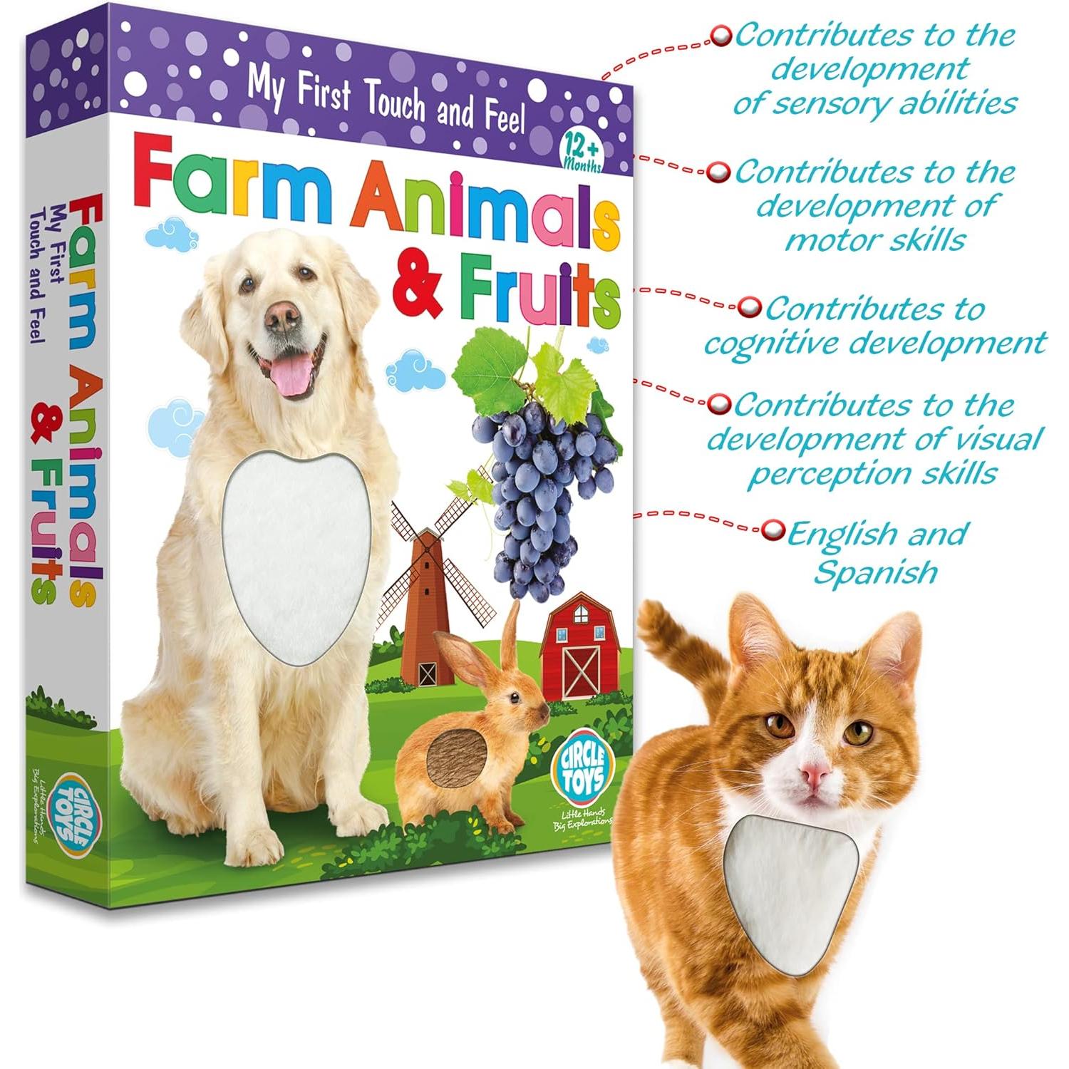 Tarjetas de Flash Tocar y Sentir UGOS - Animales y Frutas