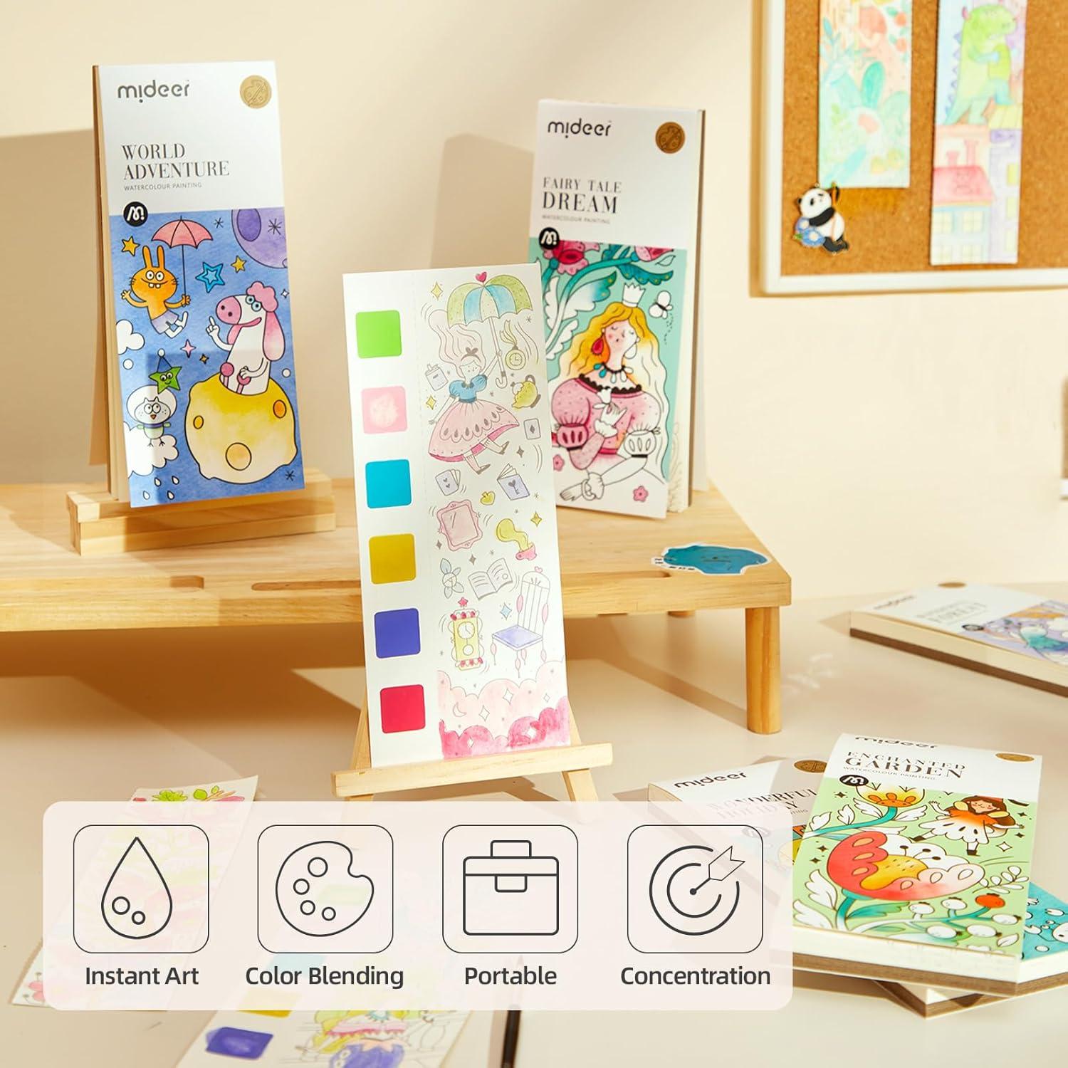 Libro de Pintura Acuarela MiDeer Bosque Maravilloso 20 Páginas