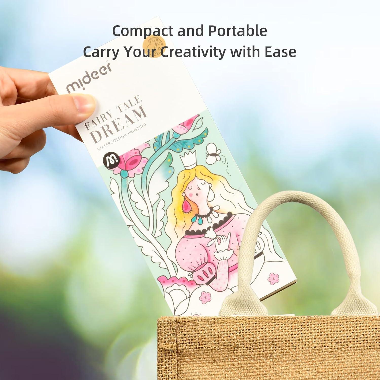 Libro de Pintura Acuarela MiDeer Bosque Maravilloso 20 Páginas