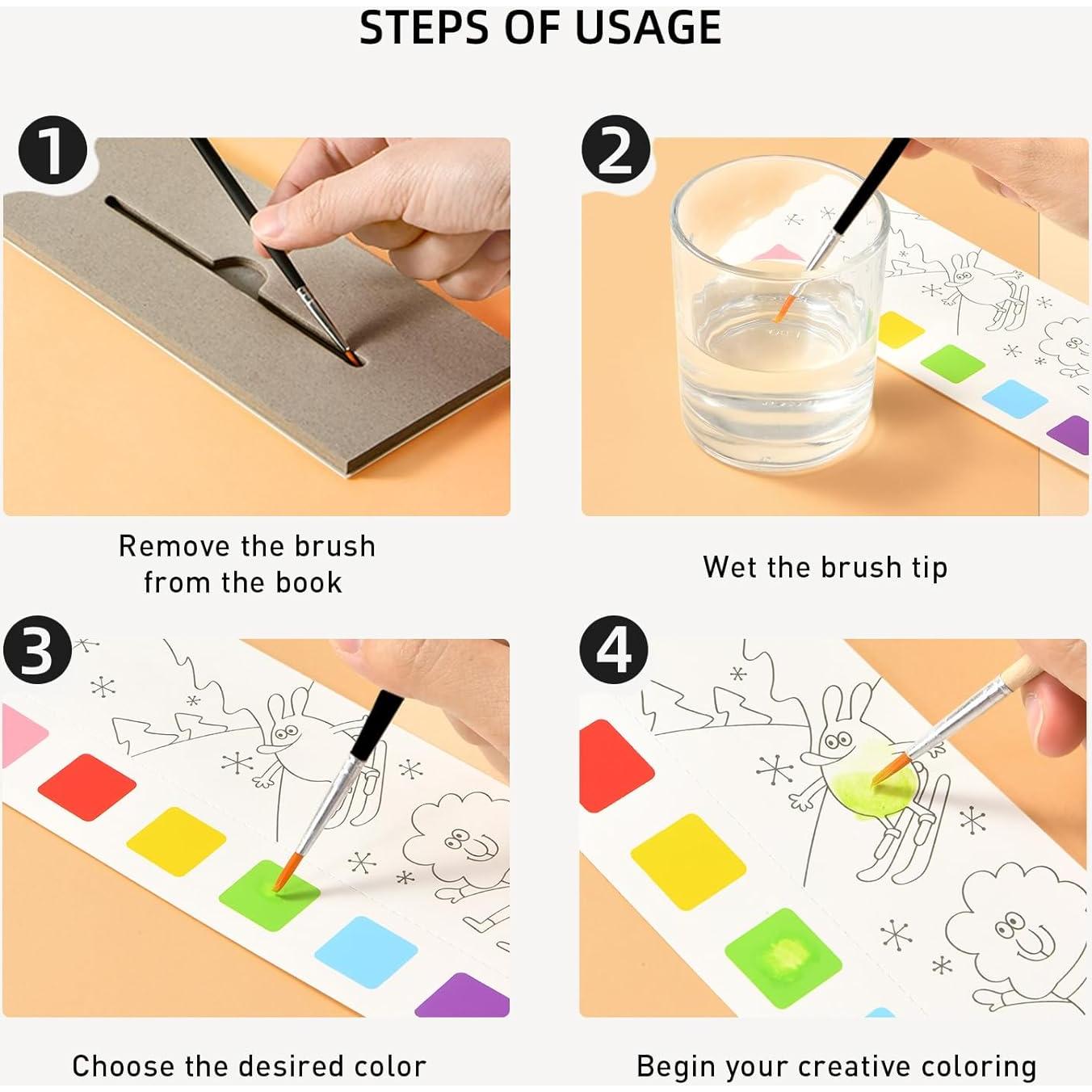 Libro de Pintura Acuarela MiDeer Bosque Maravilloso 20 Páginas