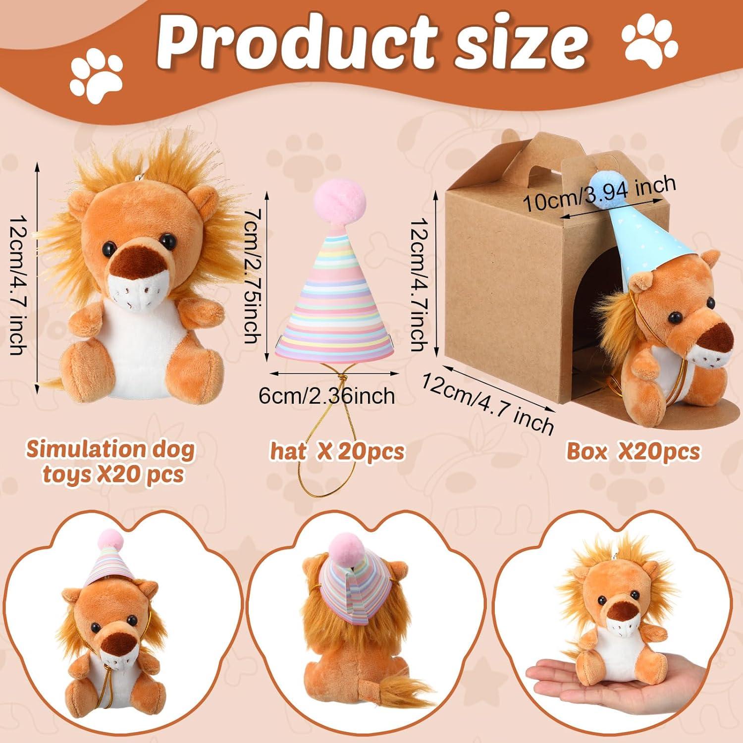 20 Juguetes de Peluche Animales Selva Motionchic Clásico