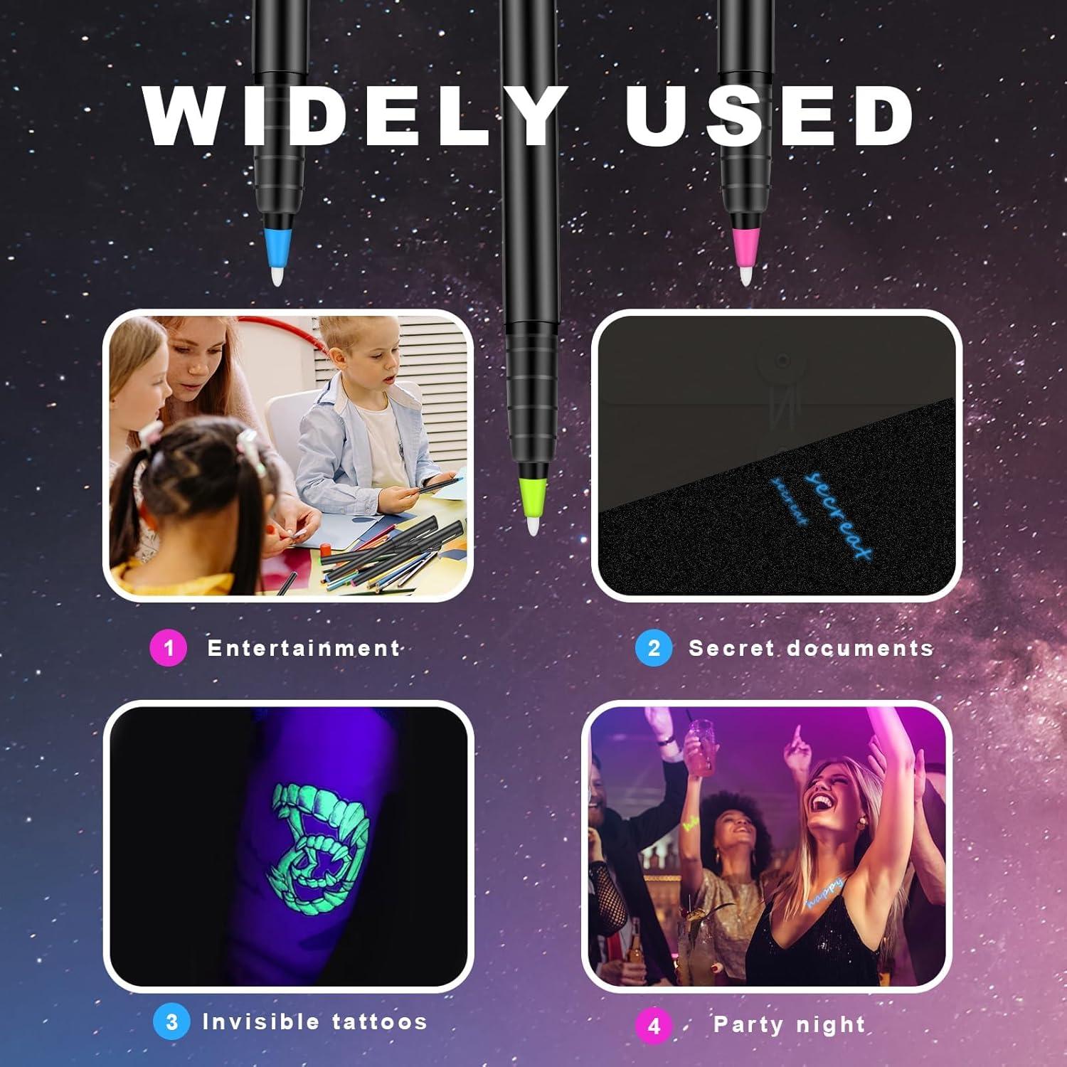 Bolígrafo de Tinta Invisible Daemson con 3 Linternas LED UV