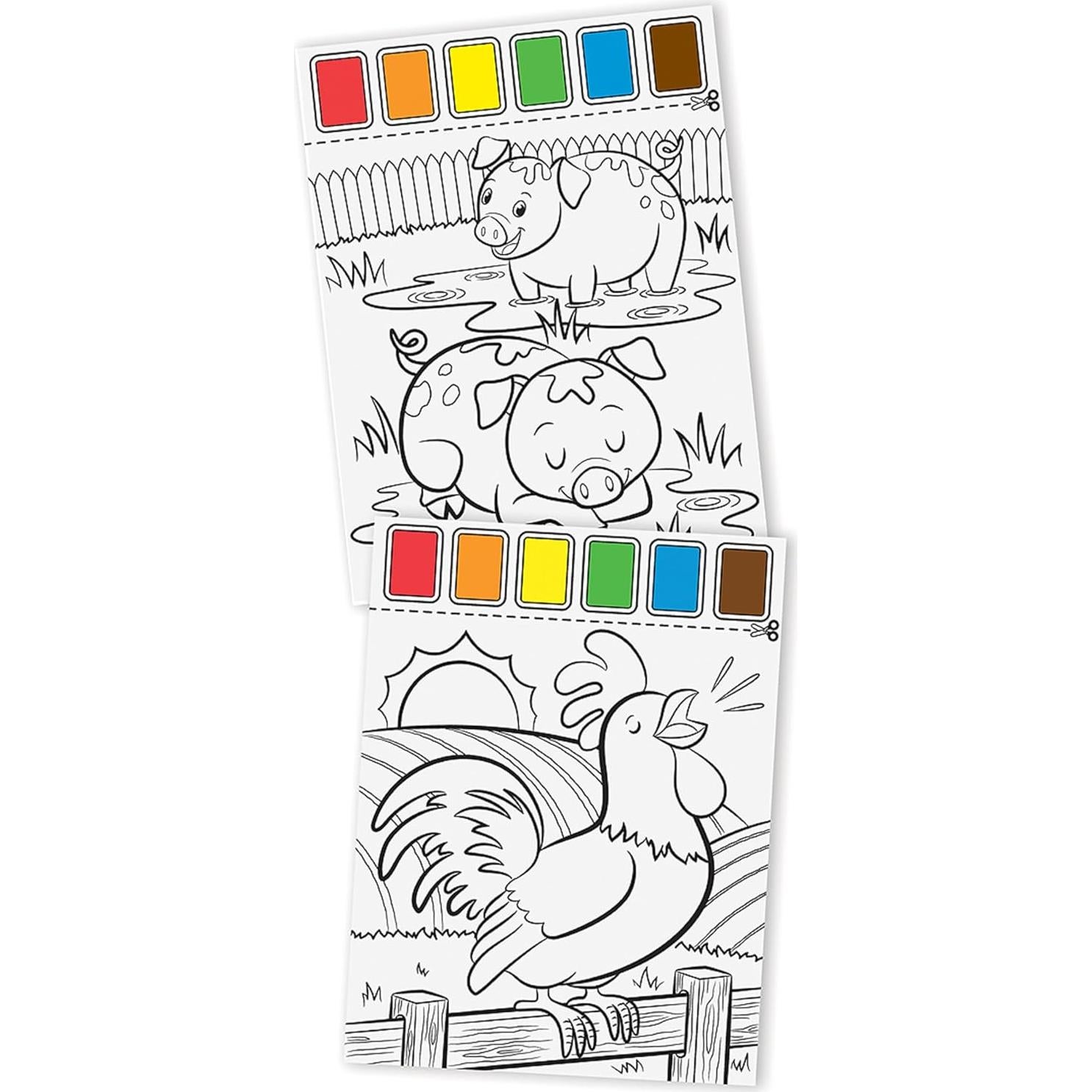 Melissa & Doug Pintar con Agua - Animales de Granja, 20 Páginas