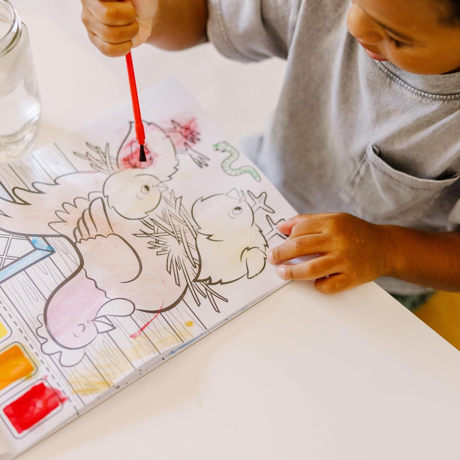 Melissa & Doug Pintar con Agua - Animales de Granja, 20 Páginas