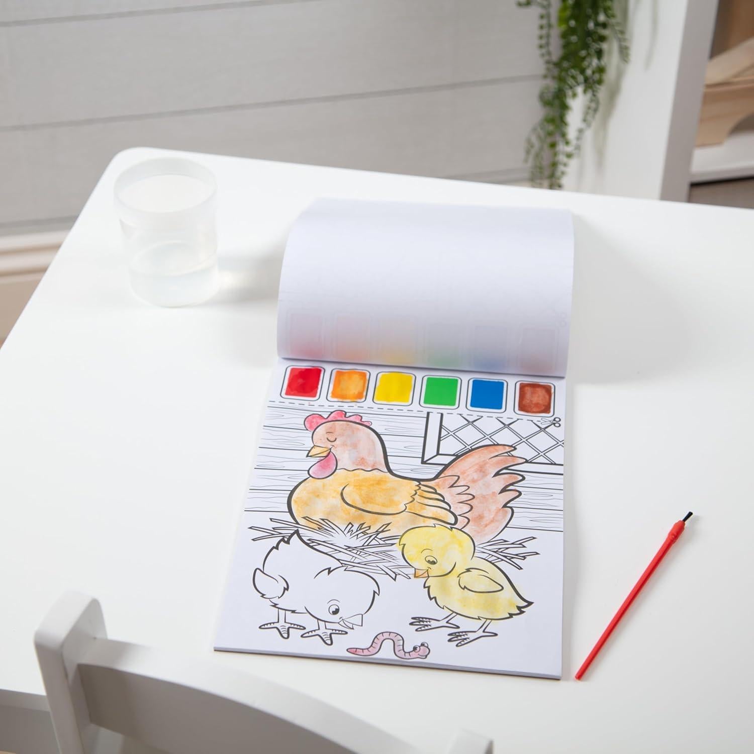 Melissa & Doug Pintar con Agua - Animales de Granja, 20 Páginas