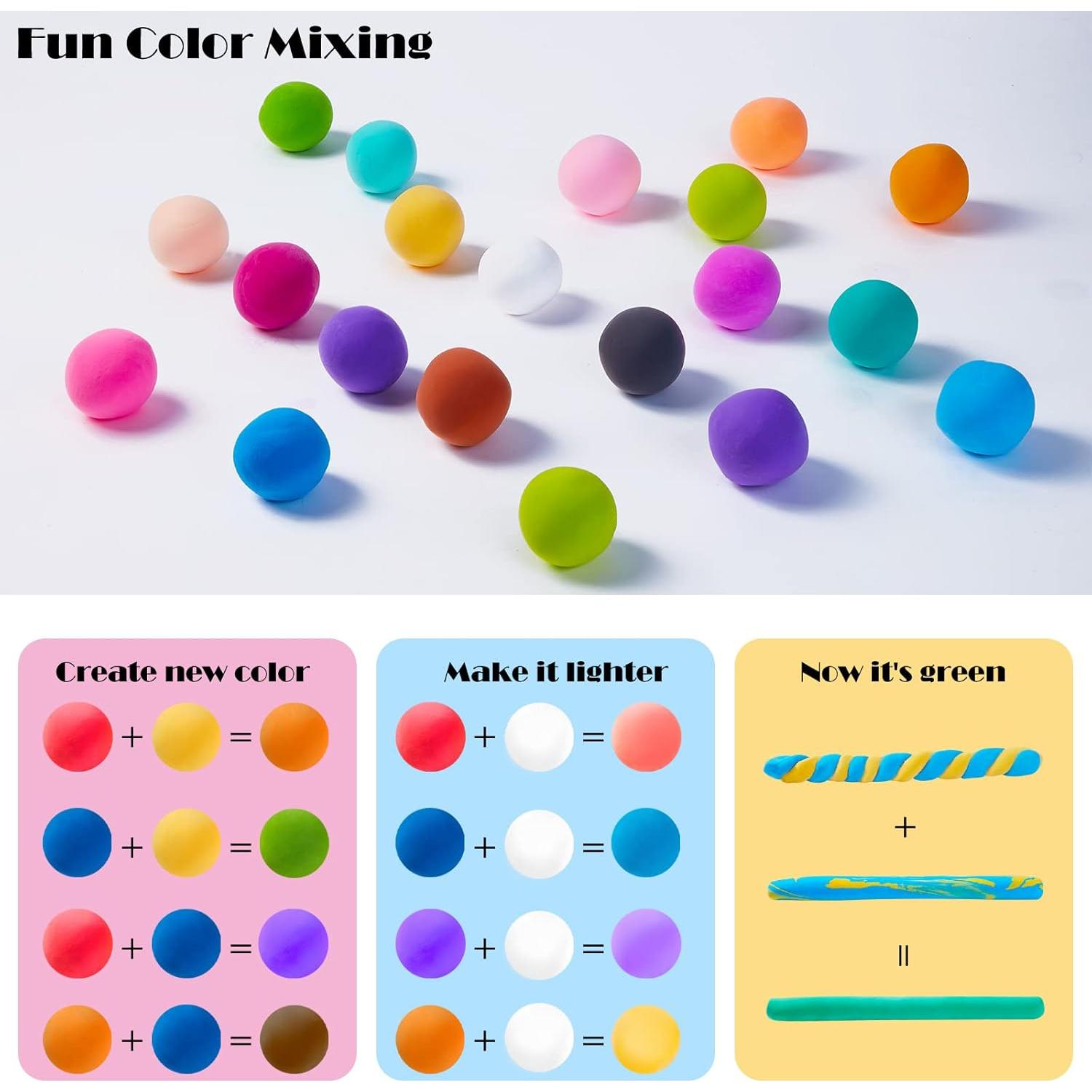 Arcilla Mágica EDIFON 24 Colores No Tóxica con Herramientas