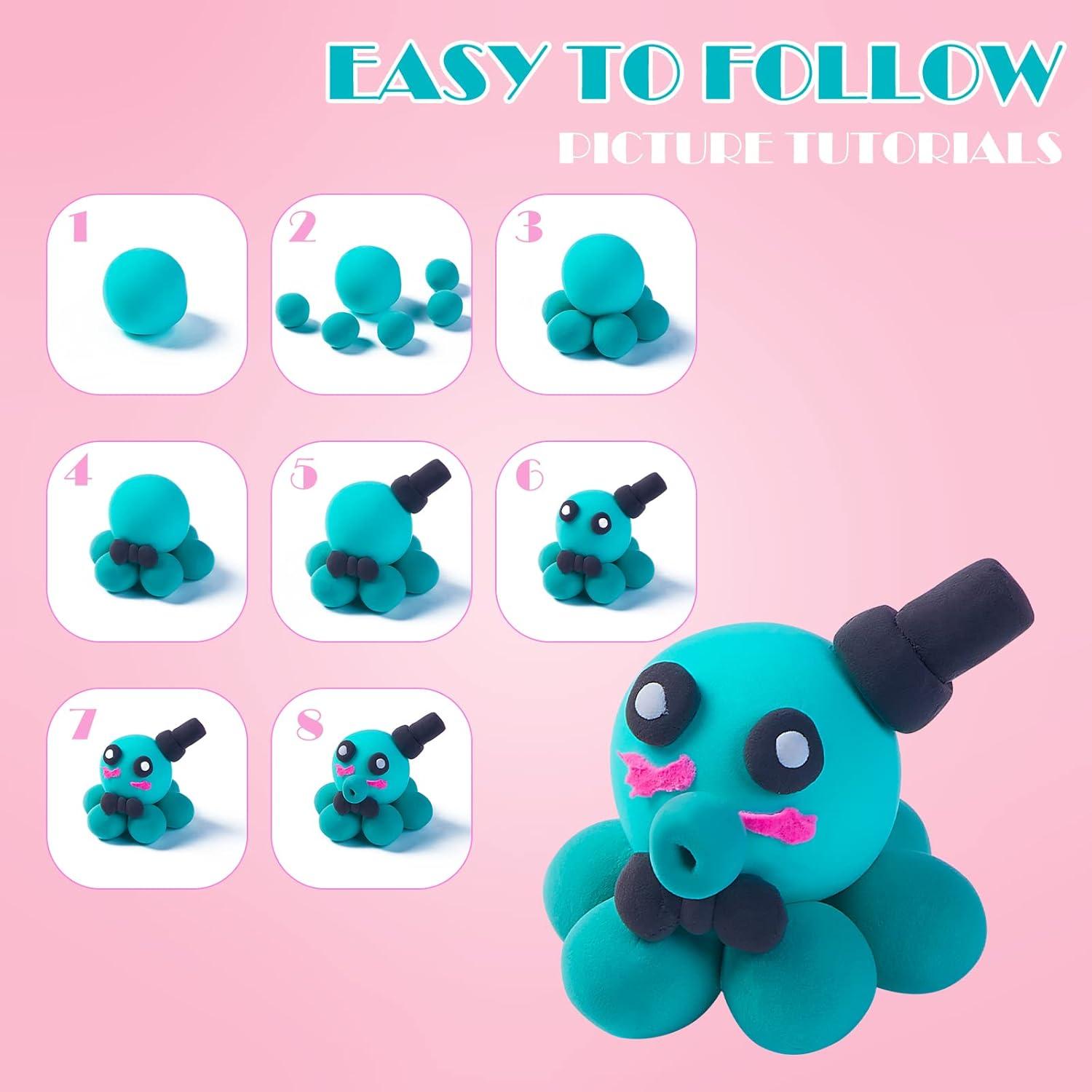 Arcilla Mágica EDIFON 24 Colores No Tóxica con Herramientas