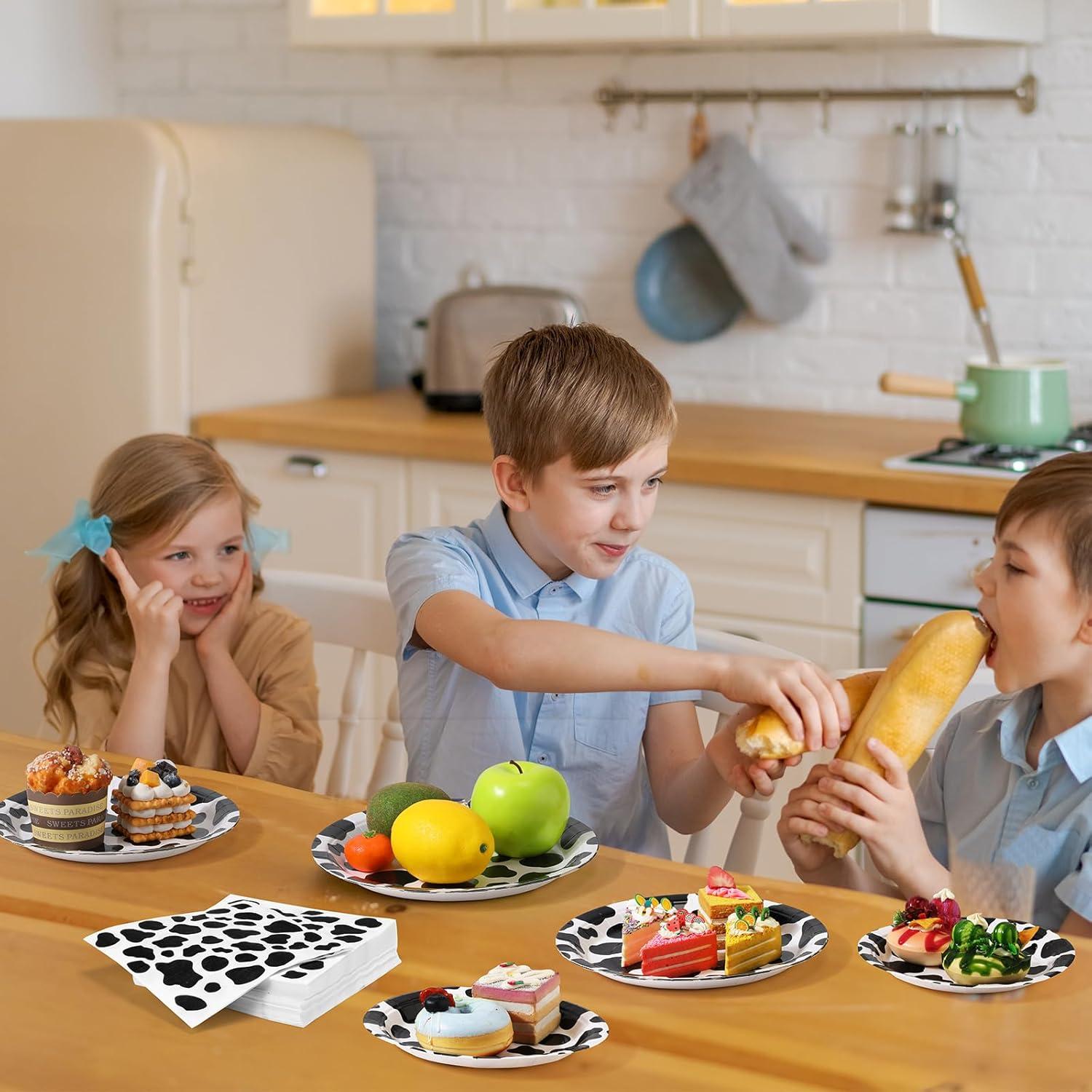 Set de Fiesta de Cumpleaños Layhit 160 Pcs Vaca para 40 Invitados