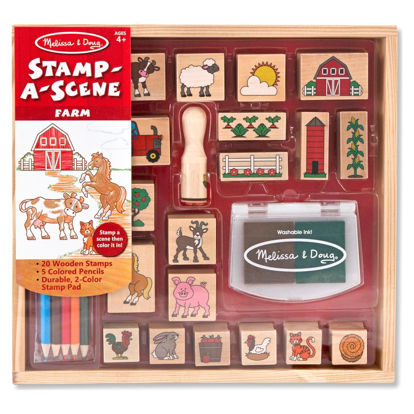 Set de Sellos de Juguete Granja Melissa & Doug 20 Piezas