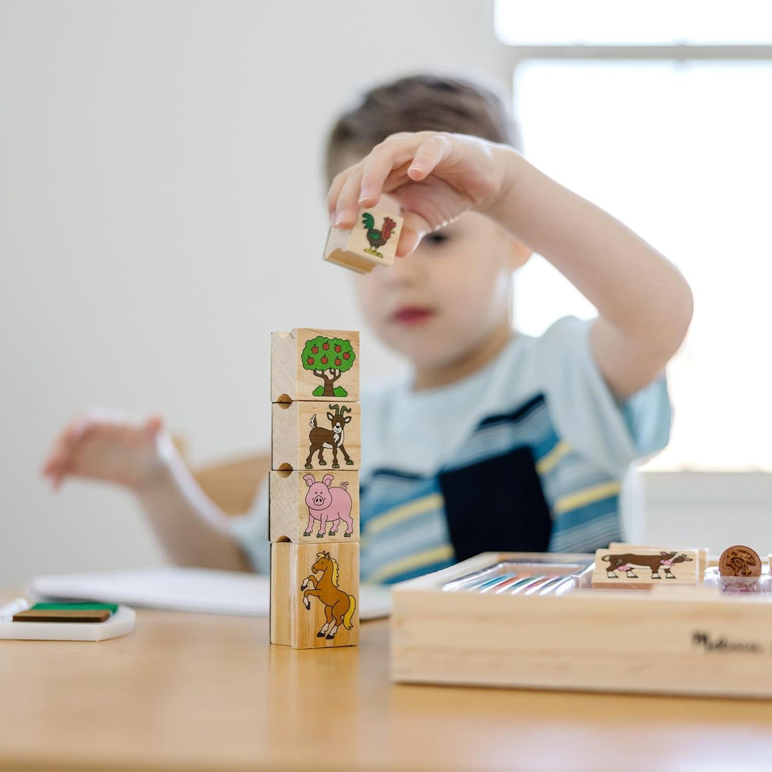 Set de Sellos de Juguete Granja Melissa & Doug 20 Piezas