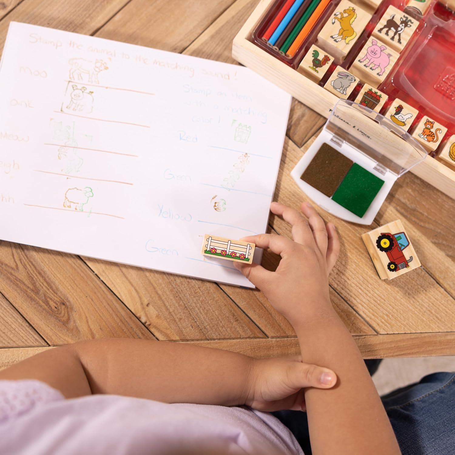 Set de Sellos de Juguete Granja Melissa & Doug 20 Piezas