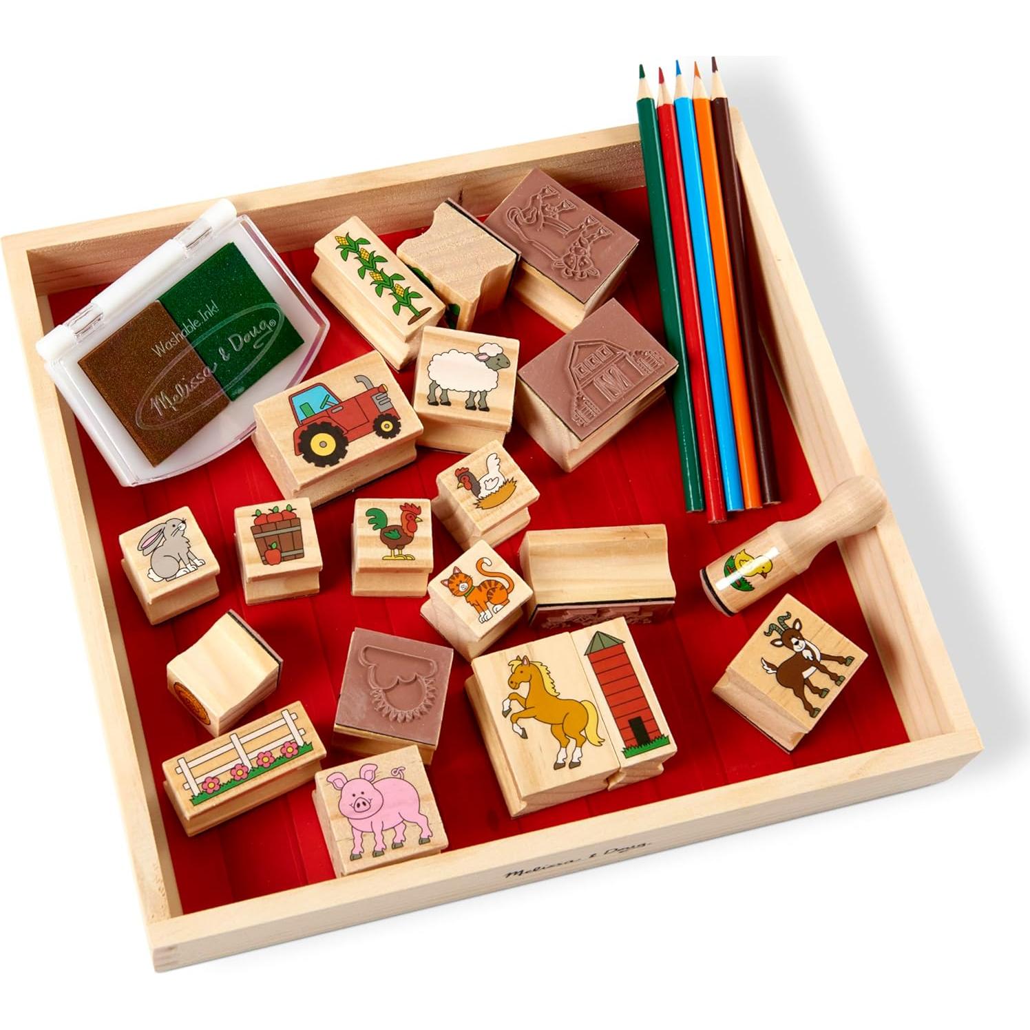 Set de Sellos de Juguete Granja Melissa & Doug 20 Piezas