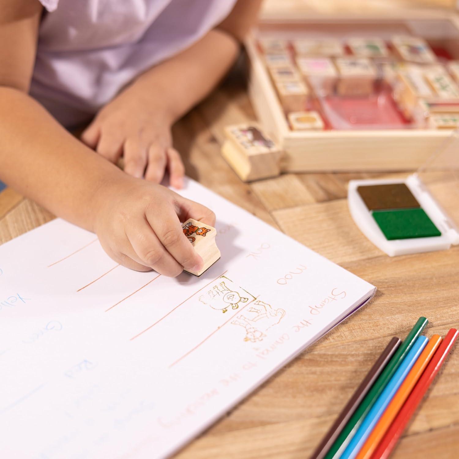 Set de Sellos de Juguete Granja Melissa & Doug 20 Piezas