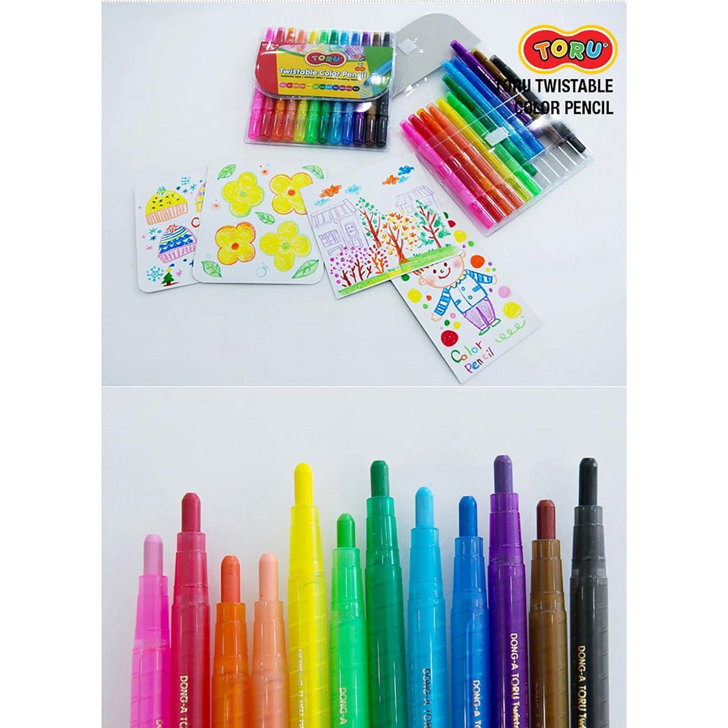 Juego de Lápices de Colores Twistable LENITH 12 Colores