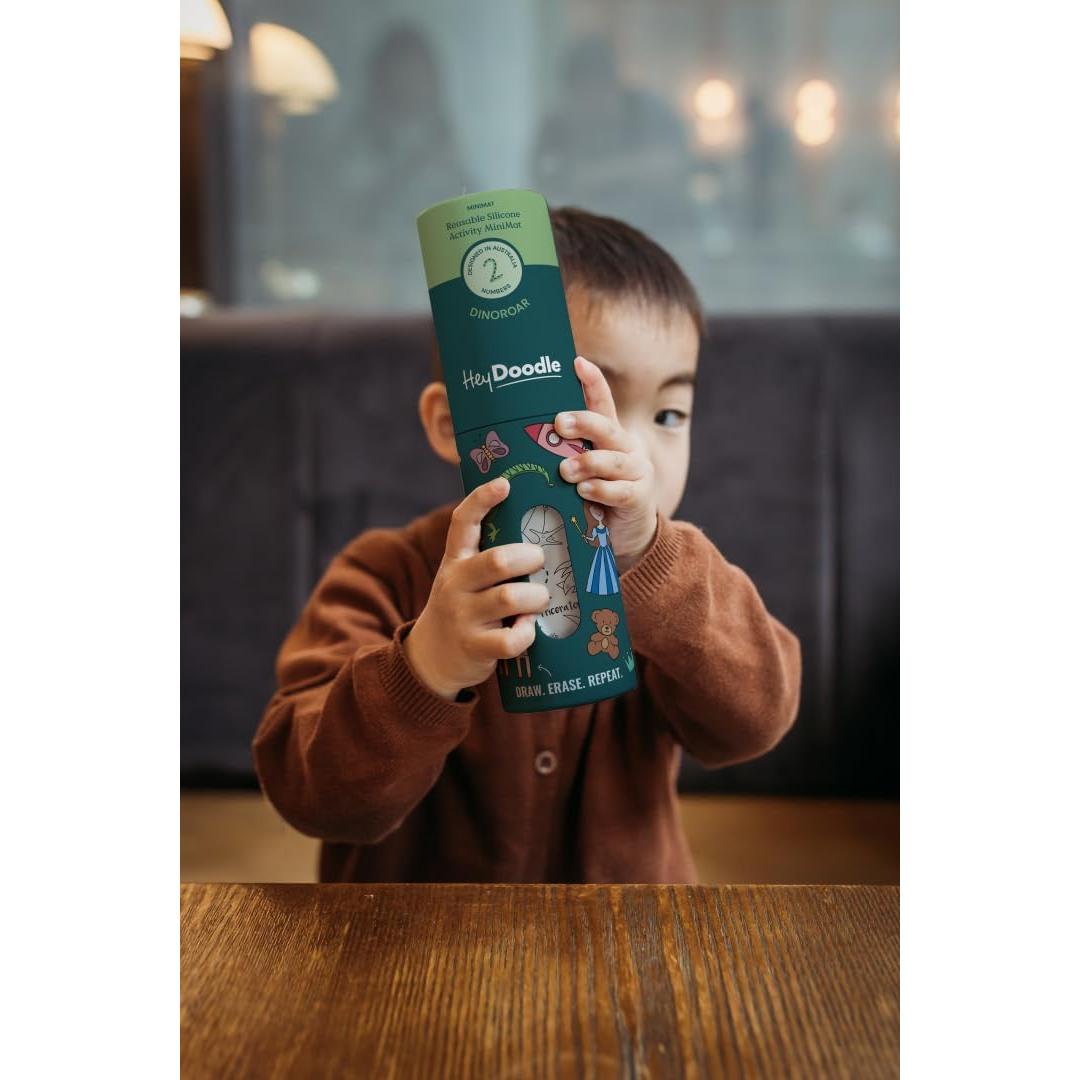 Alfombrilla de Dibujo Reutilizable HeyDoodle DinoRoar A4