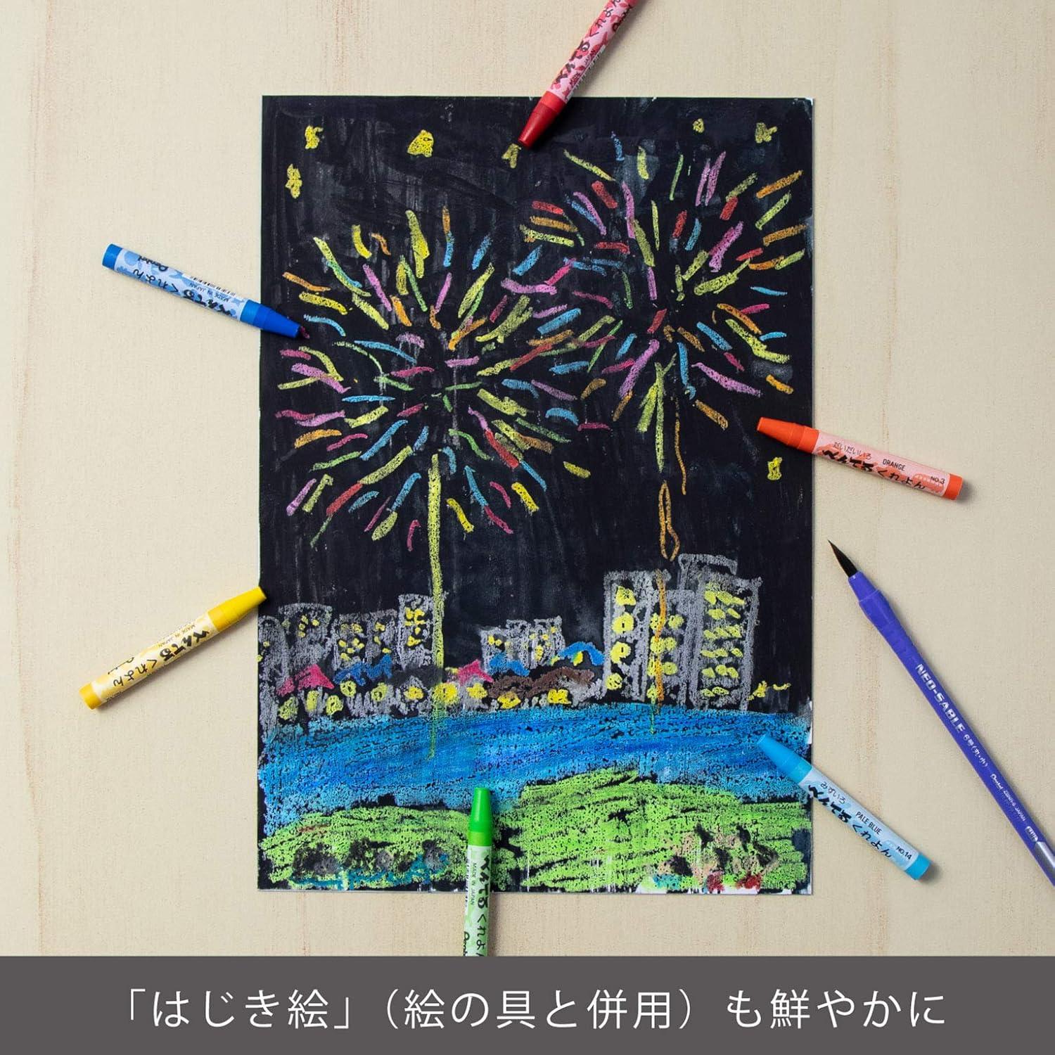 Crayones Pentel 16 colores - Punta ancha 2mm