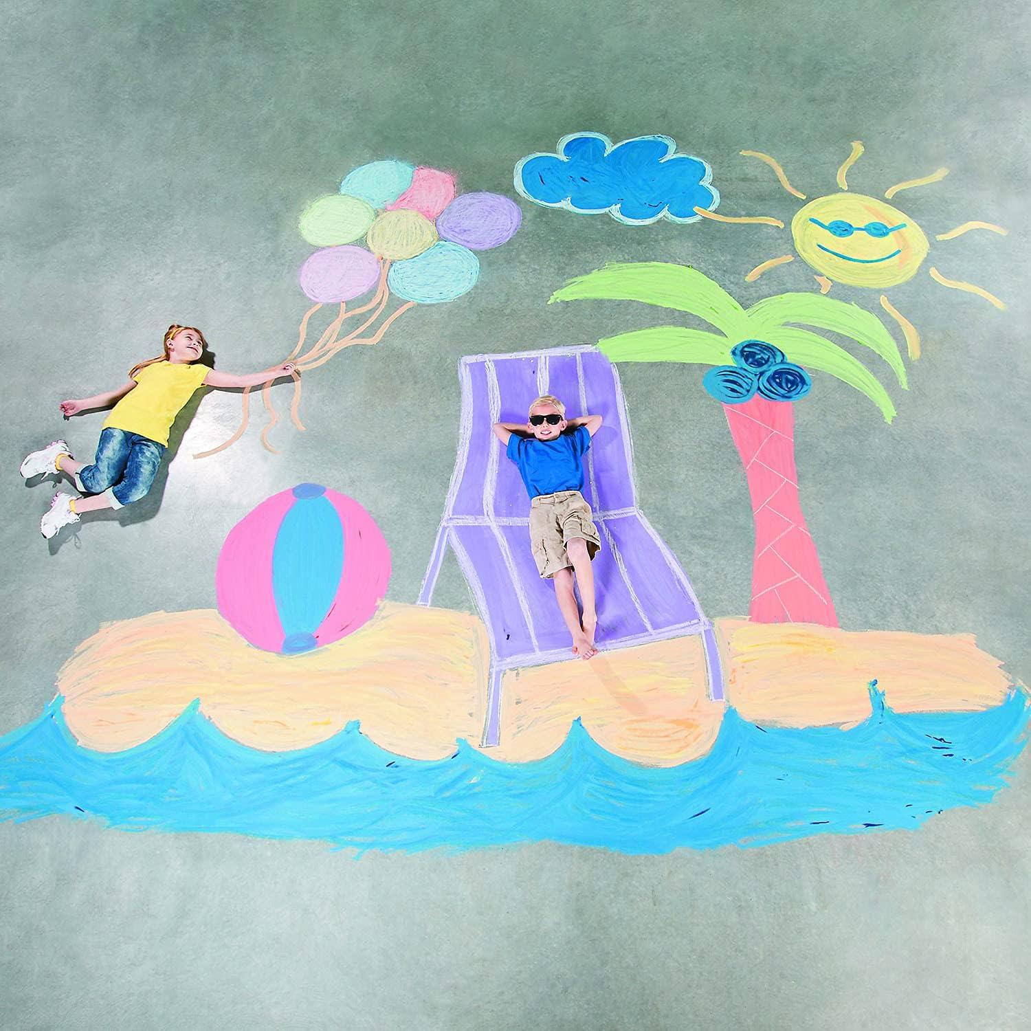 Tiza de Acera Jumbo 20 Piezas - Oriental Trading - Colores Pastel