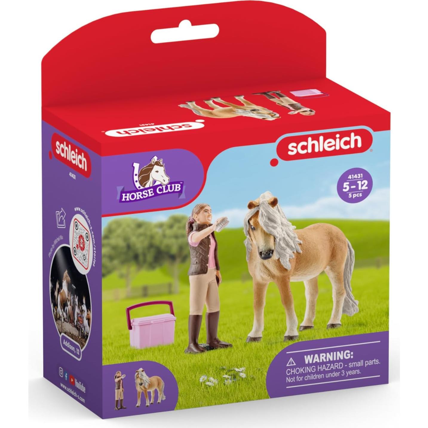 Juguete Cuidador con Poni Islandés Schleich 15.1x7.9x18cm