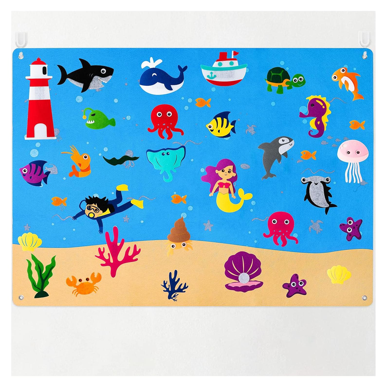 Conjunto de Cuentos de Fieltro Oceánico WATINC 40 Piezas