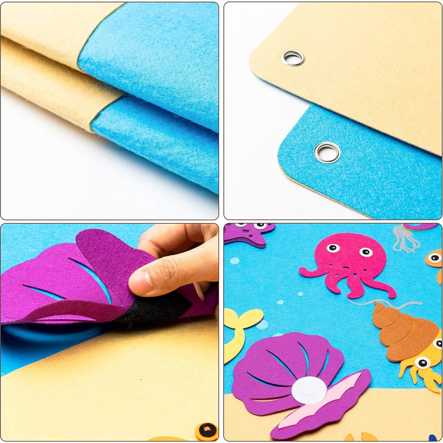 Conjunto de Cuentos de Fieltro Oceánico WATINC 40 Piezas