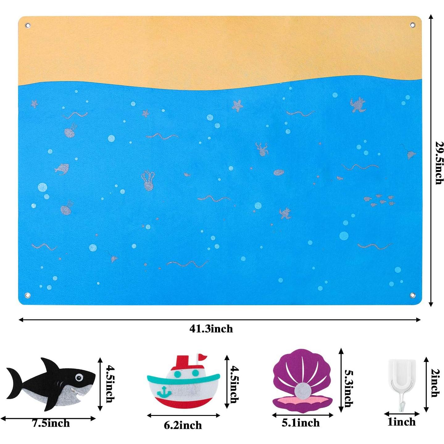 Conjunto de Cuentos de Fieltro Oceánico WATINC 40 Piezas
