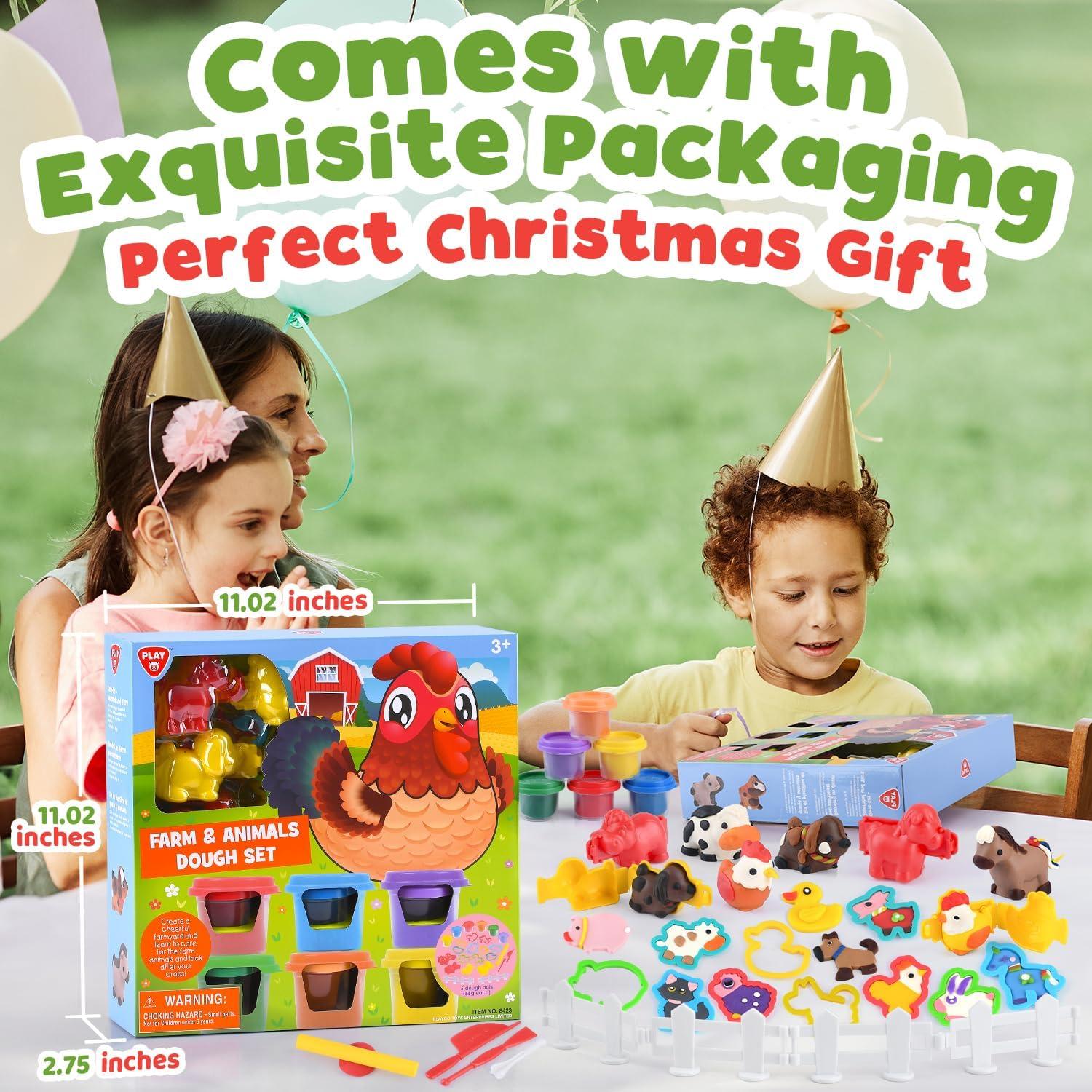 Kit de Arcilla de Animales de Granja PLAY 21 Moldes 0.66 kg