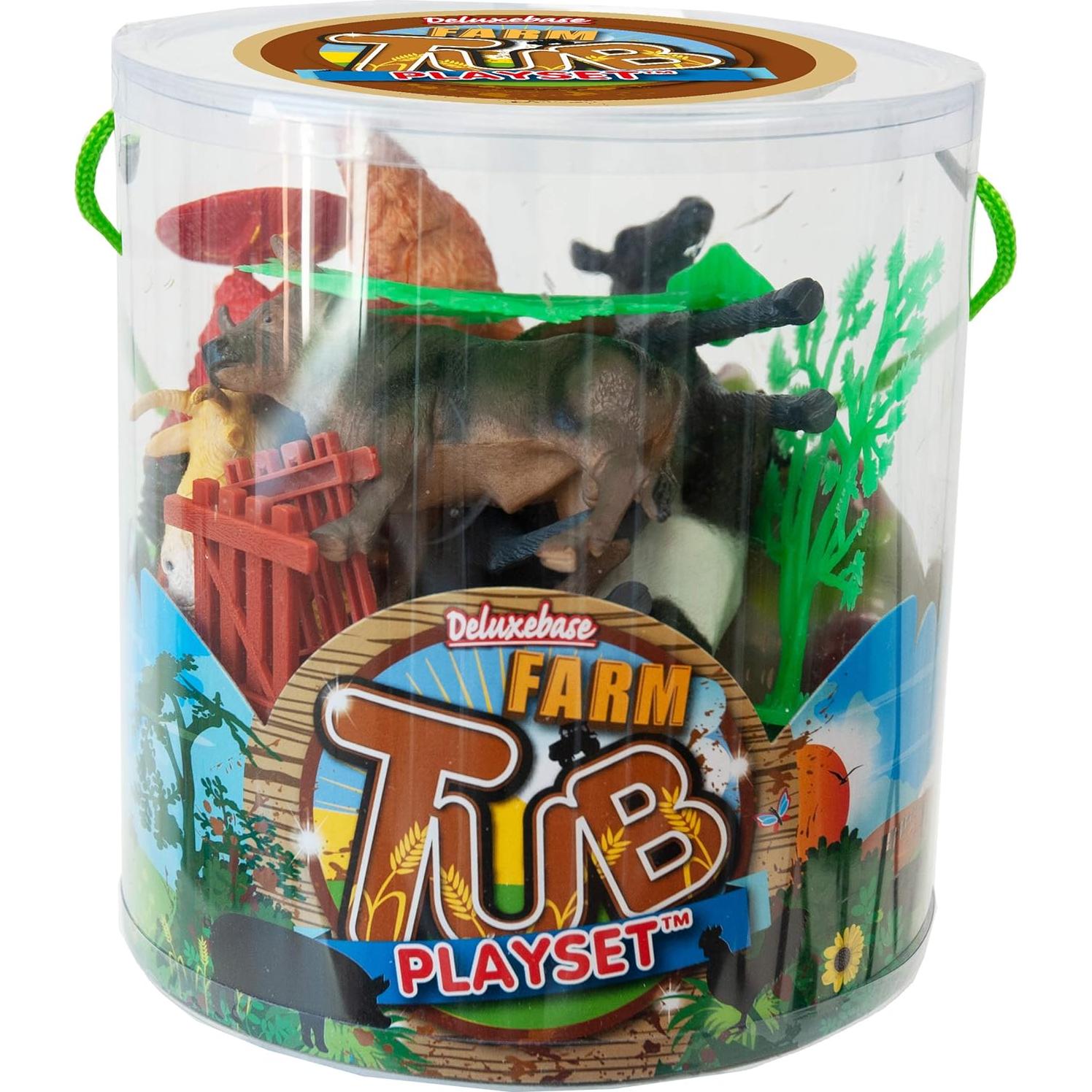 Juego de Tubos Granja Deluxebase 12 Figuras Animales 269g