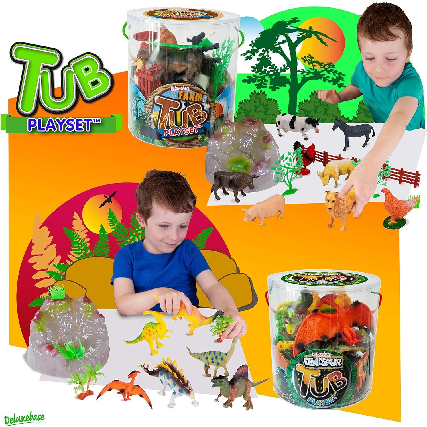 Juego de Tubos Granja Deluxebase 12 Figuras Animales 269g