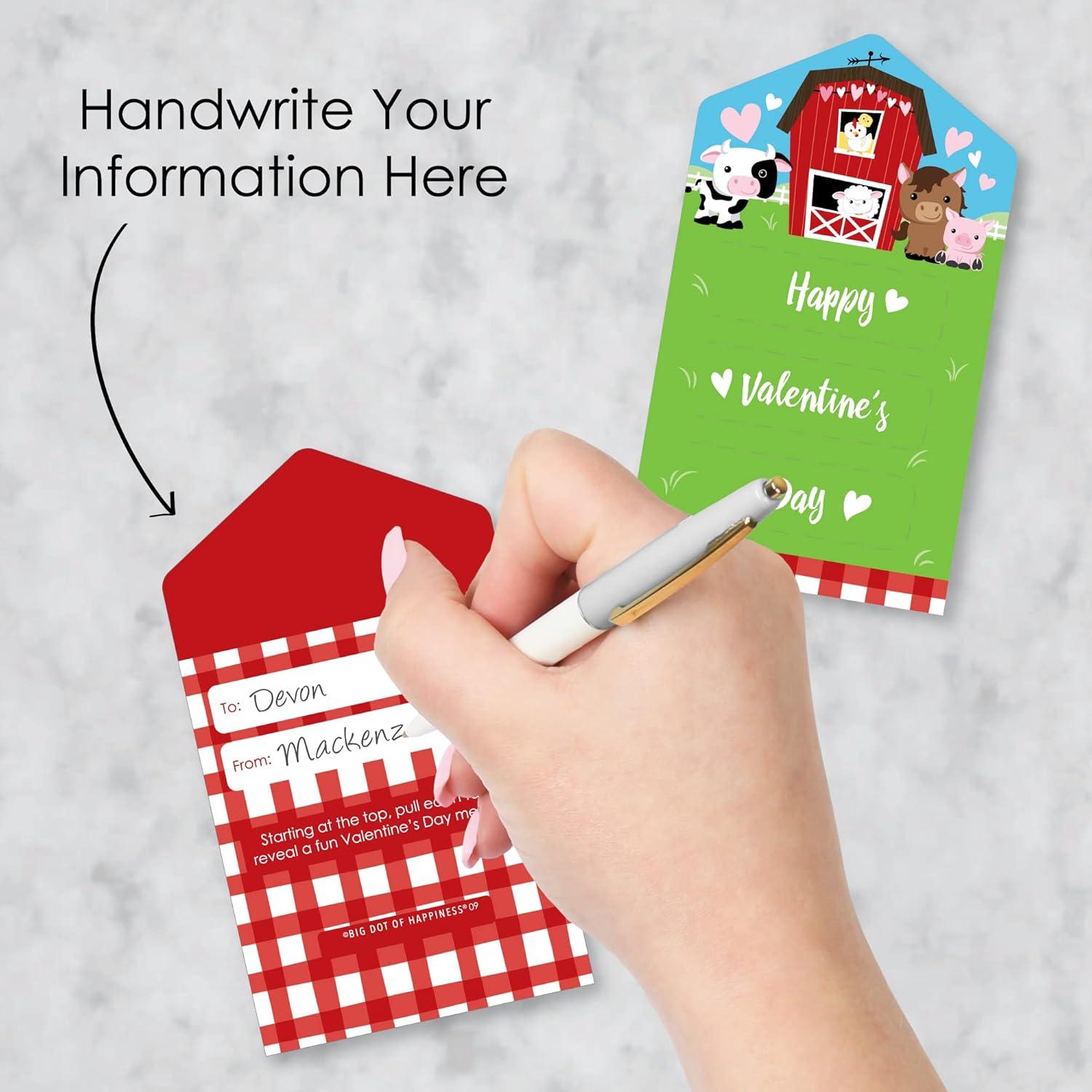 Tarjetas de San Valentín Animales de Granja Gran Punto - Set de 12