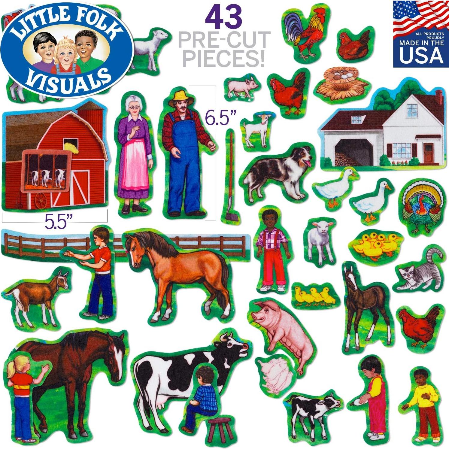 Conjunto de Figuras de Fieltro Little Folk Visuals 43 Piezas