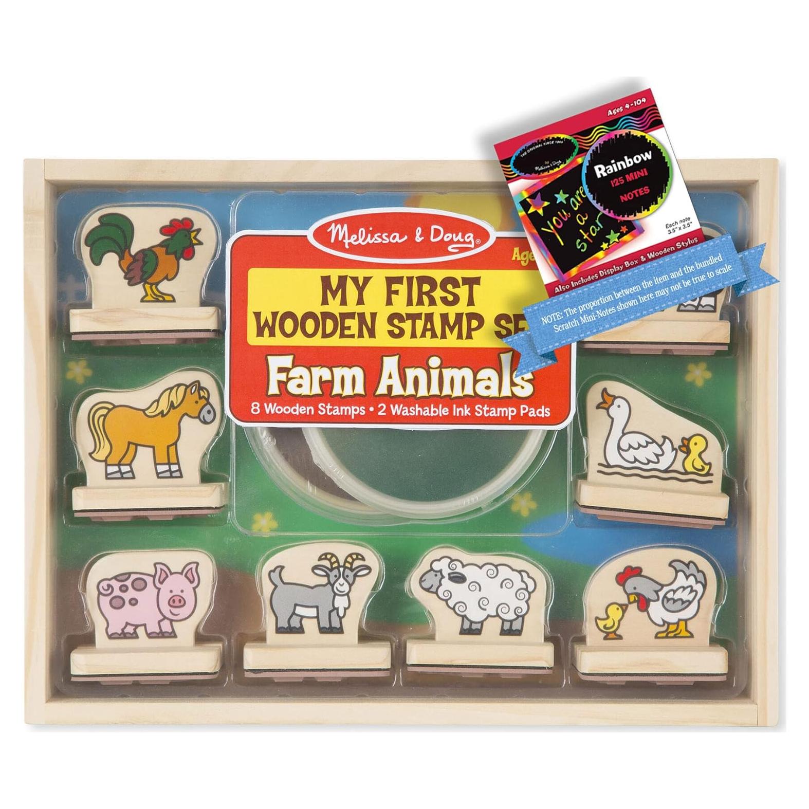 Juego de Sellos de Madera Melissa & Doug Animales de Granja