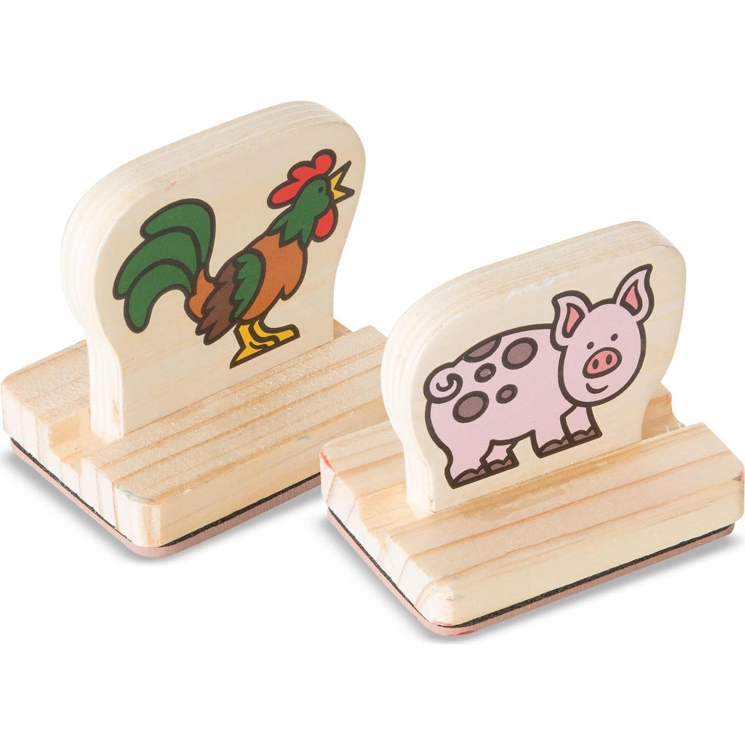Juego de Sellos de Madera Melissa & Doug Animales de Granja
