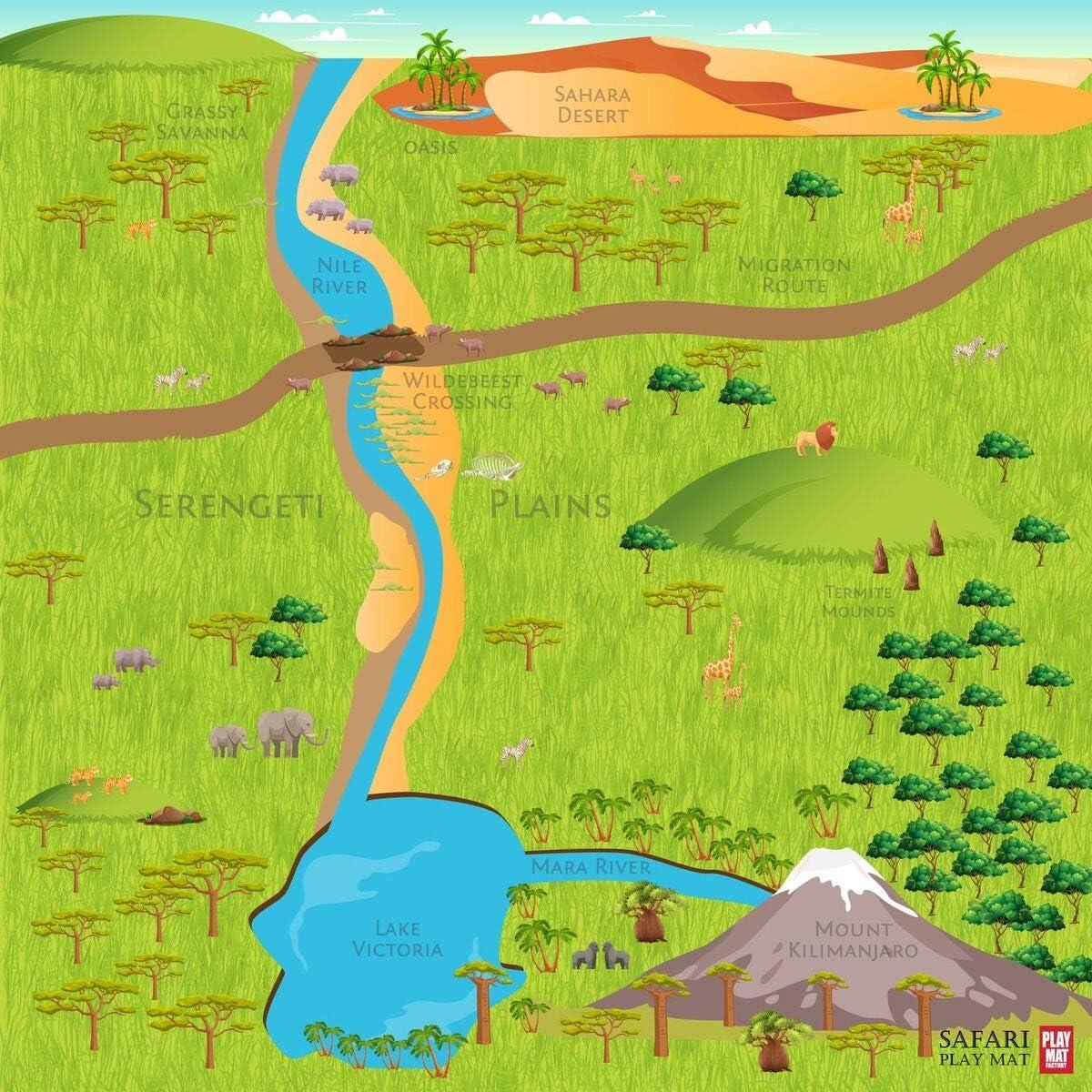 Alfombra de Juego Safari 145x145 cm - Play Mat Factory