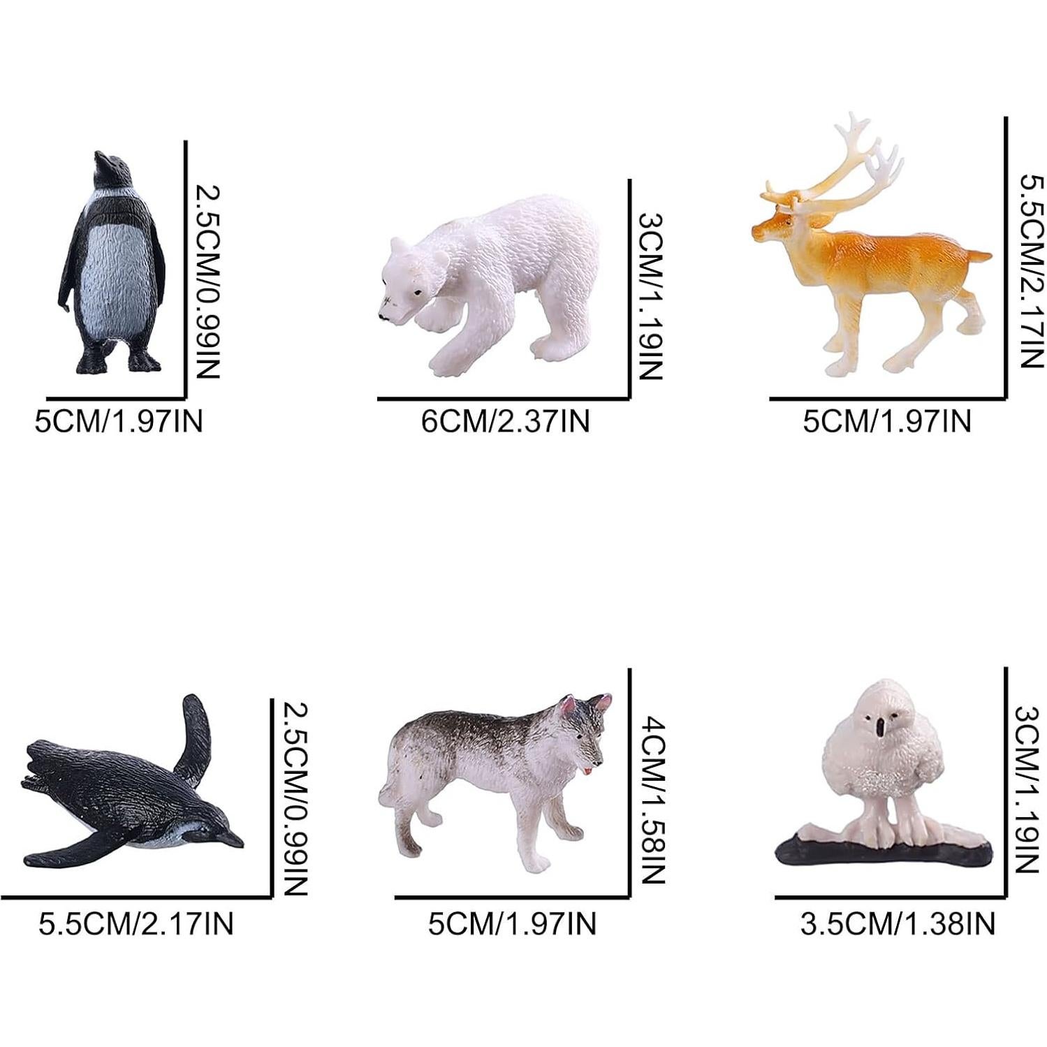 Figuritas de Animales Polares JOKFEICE 25pcs Realistas