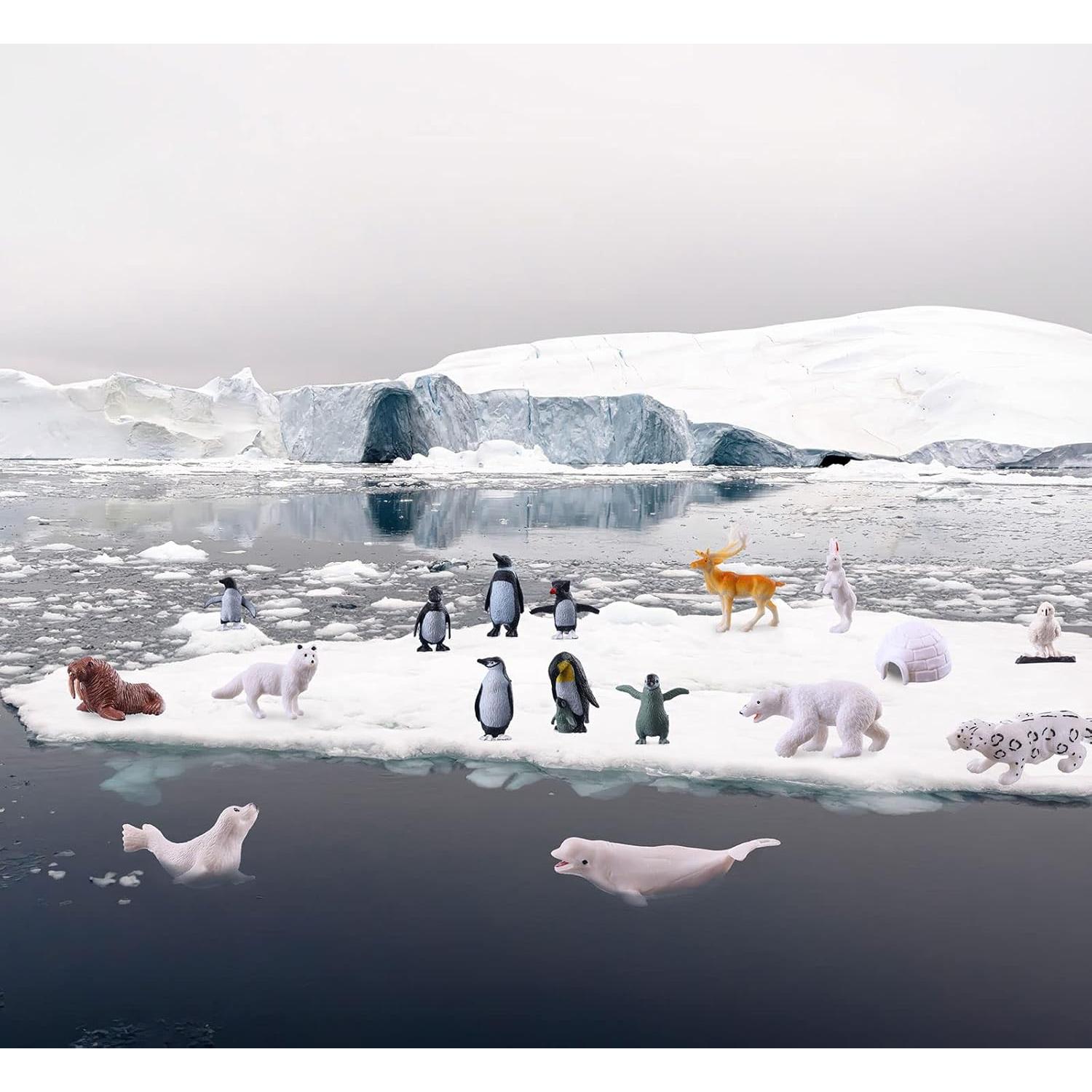 Figuritas de Animales Polares JOKFEICE 25pcs Realistas