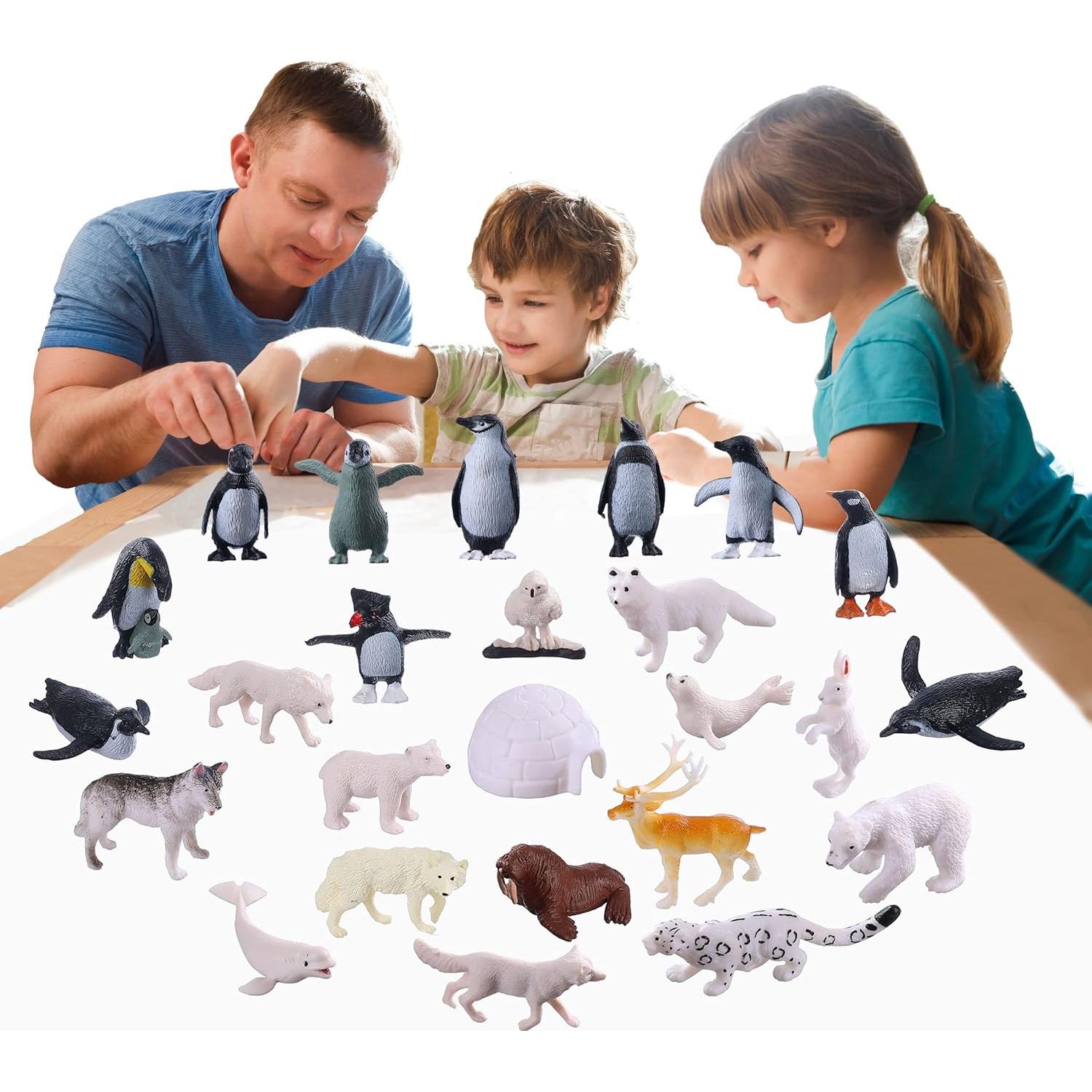 Figuritas de Animales Polares JOKFEICE 25pcs Realistas