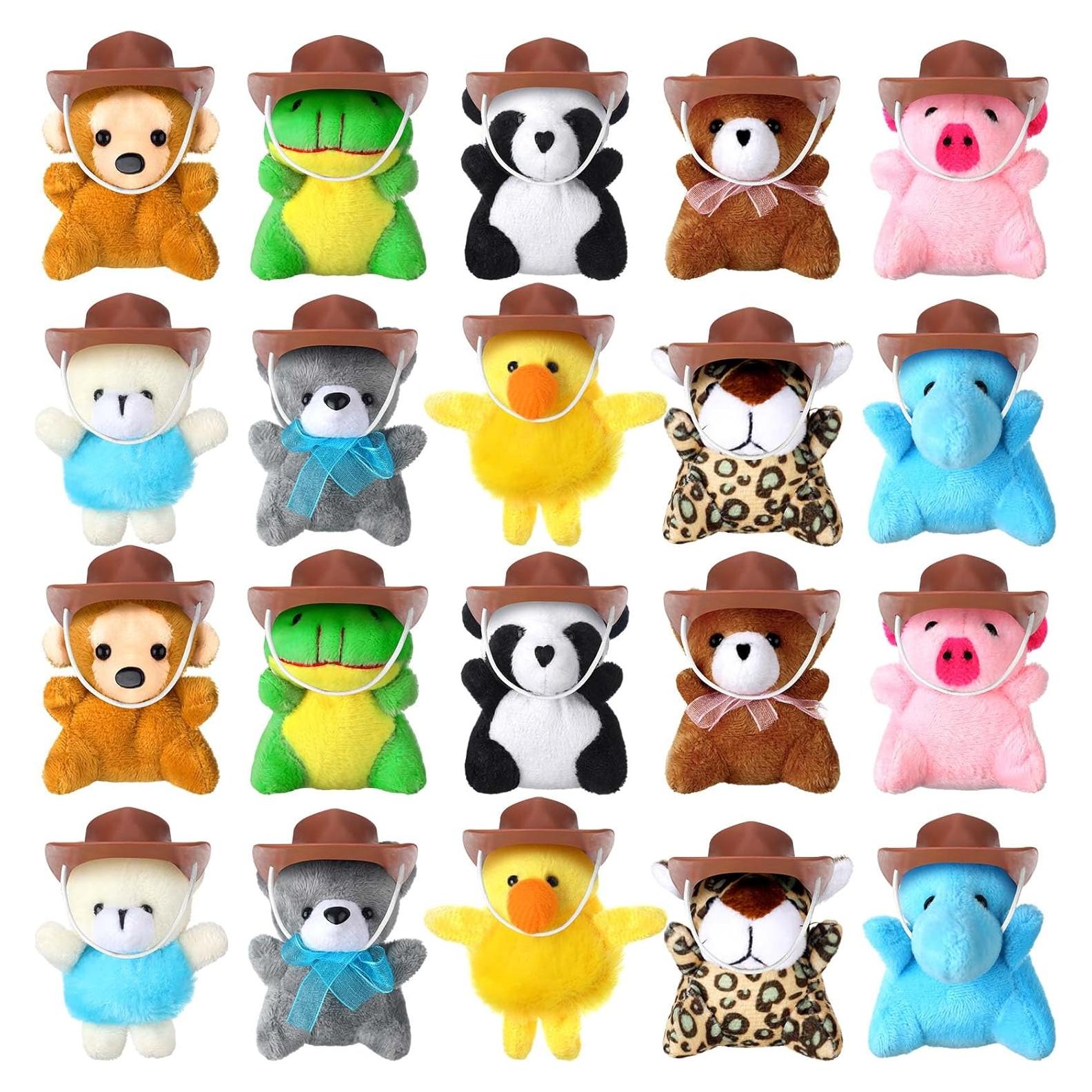 20 Mini Juguetes de Peluche Vaquero con Sombreros - Blueweenly